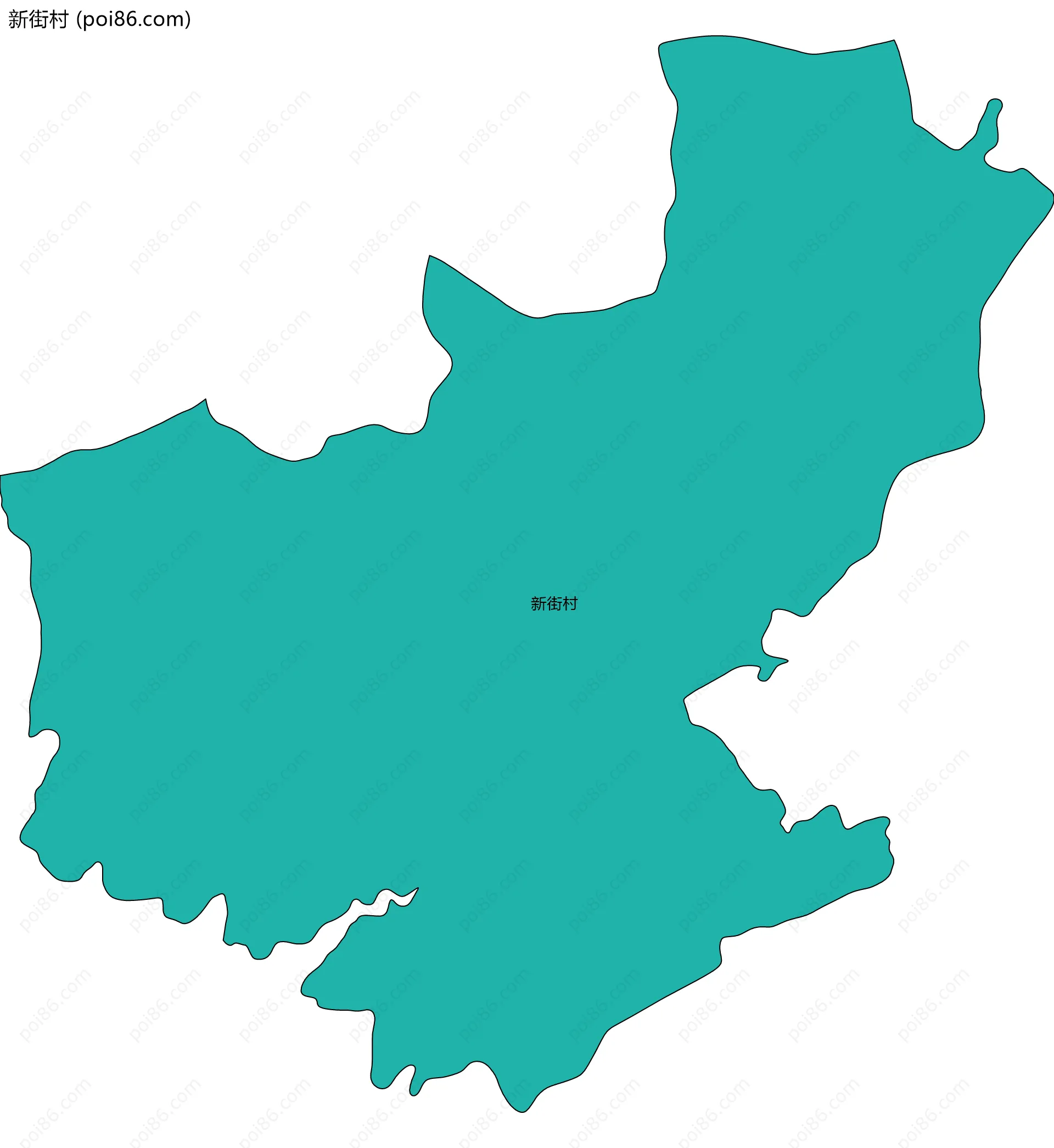 新街村边界地图