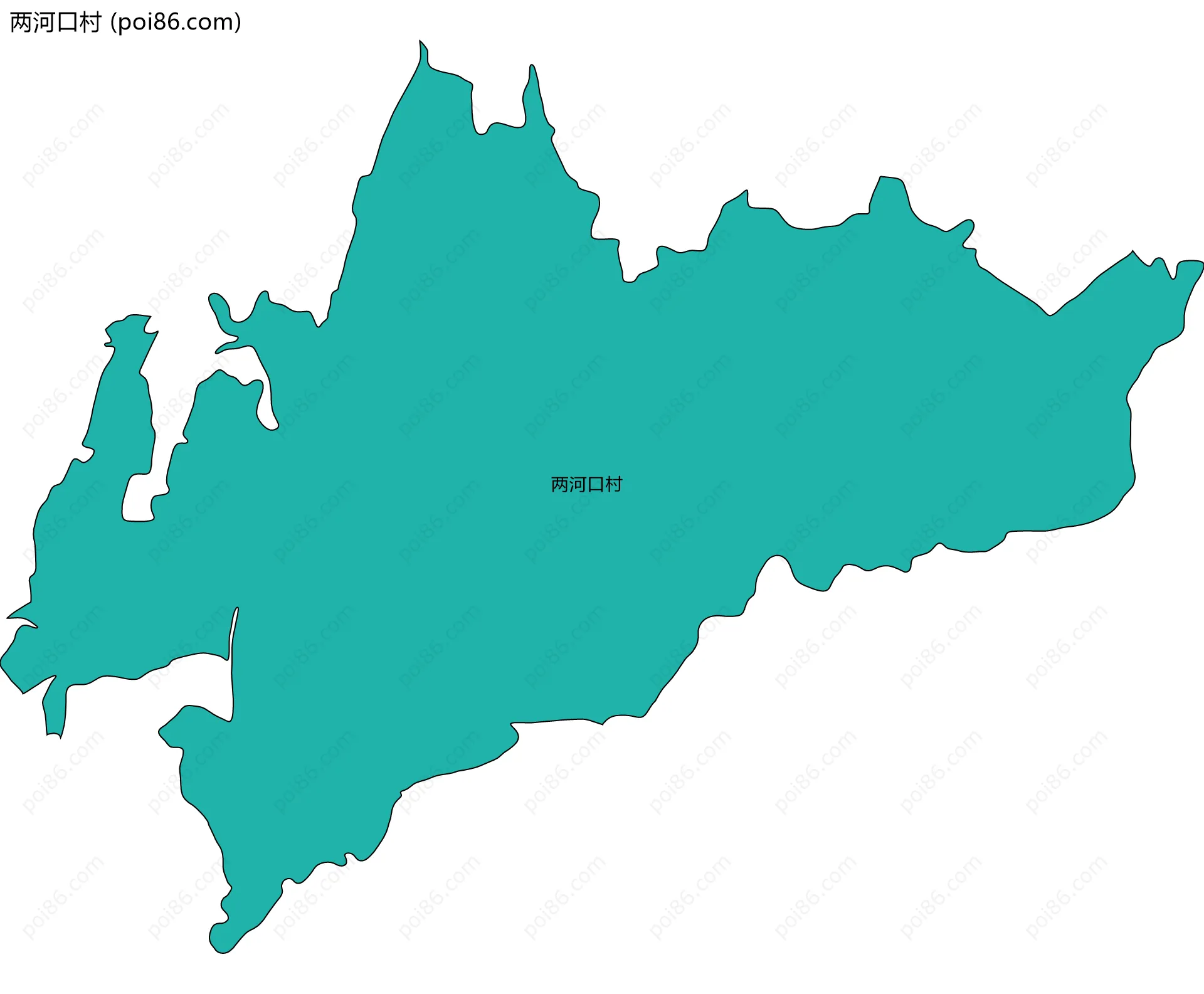 两河口村边界地图
