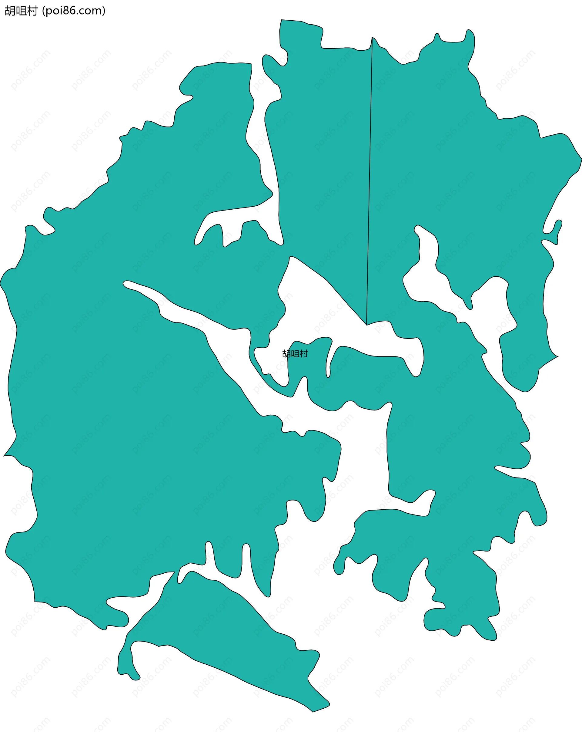 胡咀村边界地图