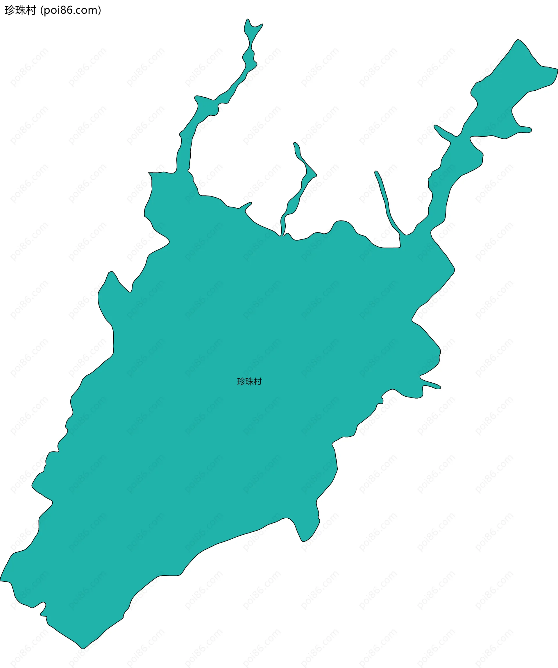 珍珠村边界地图