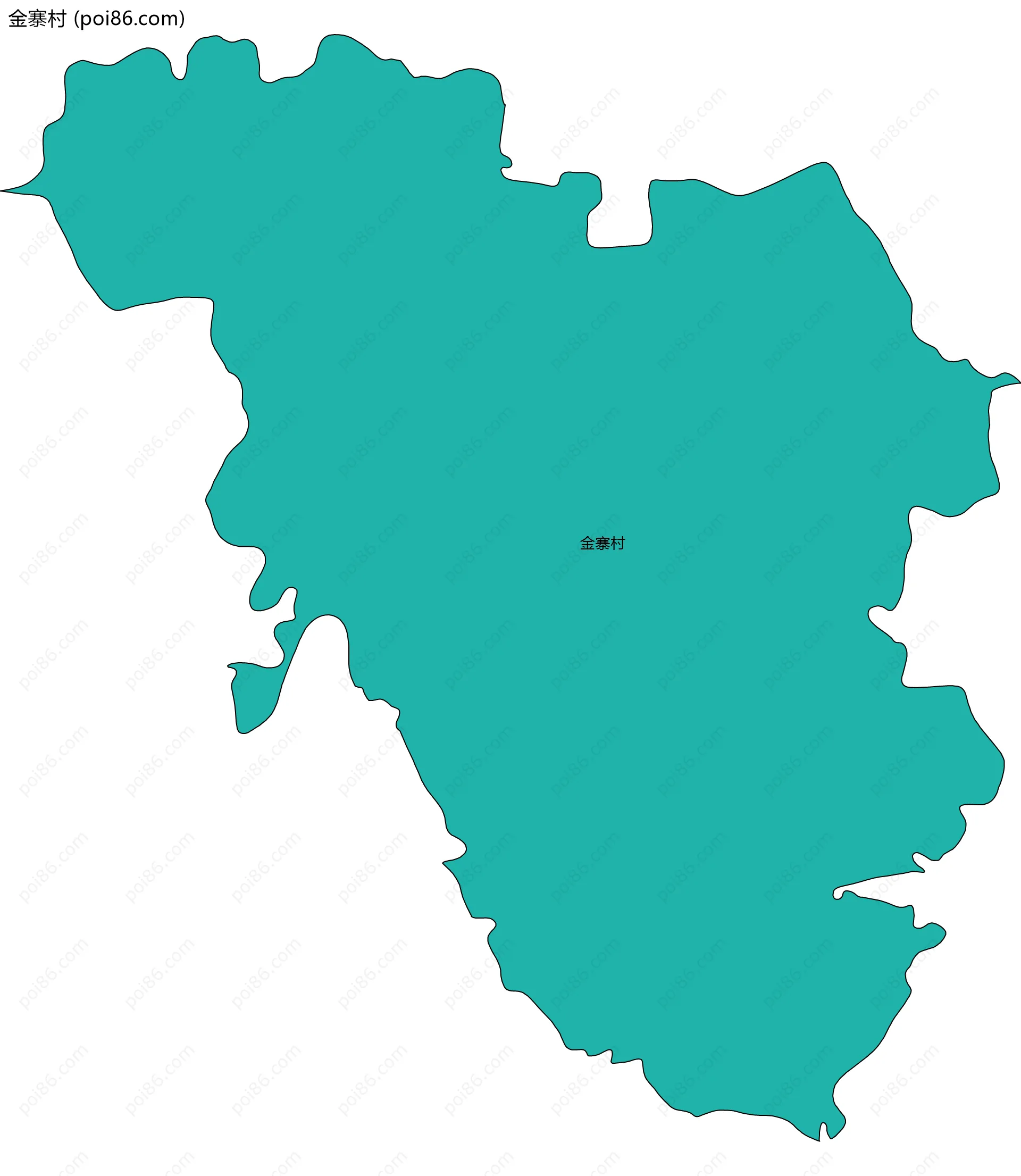 金寨村边界地图