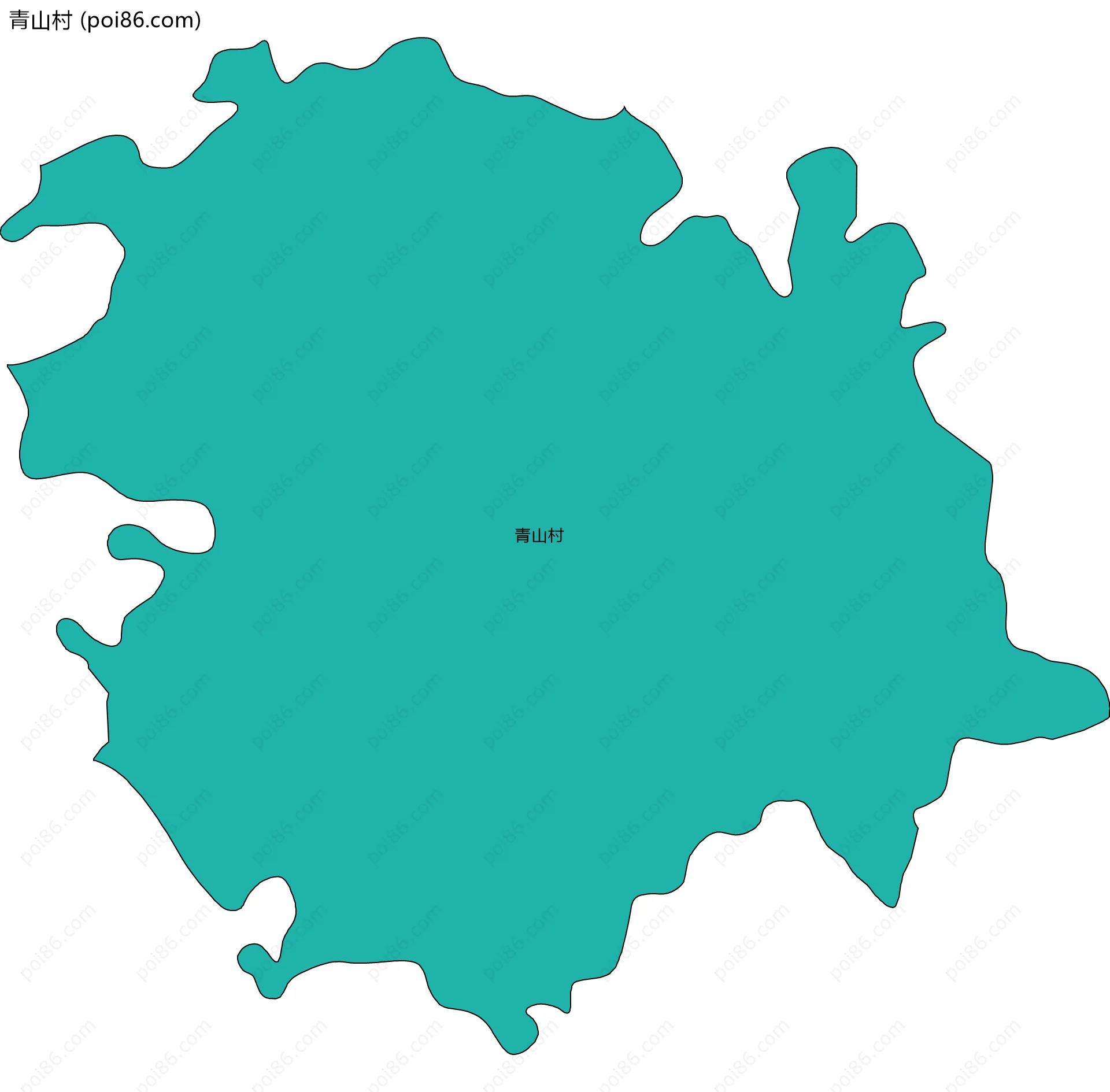青山村边界地图