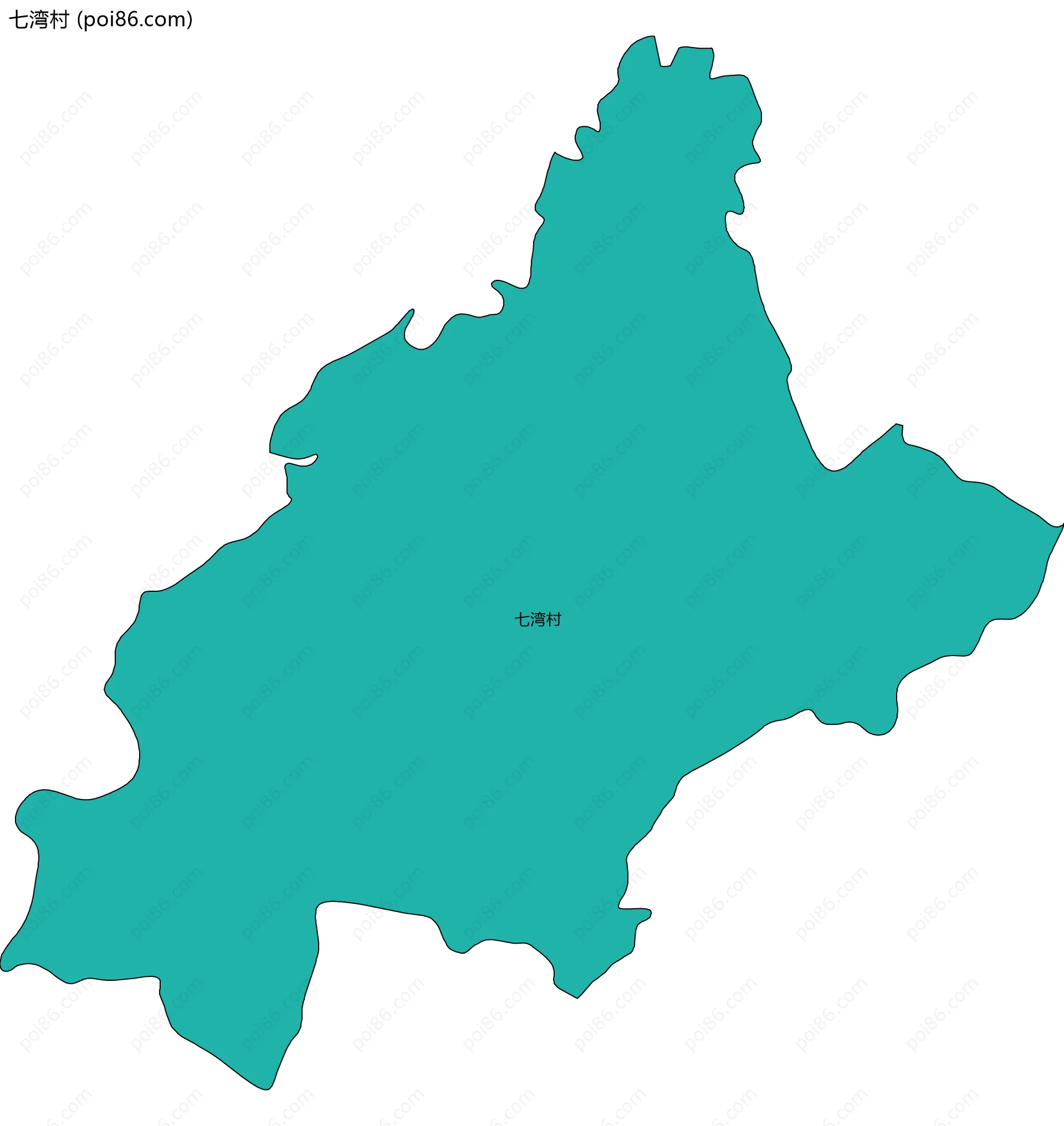 七湾村边界地图