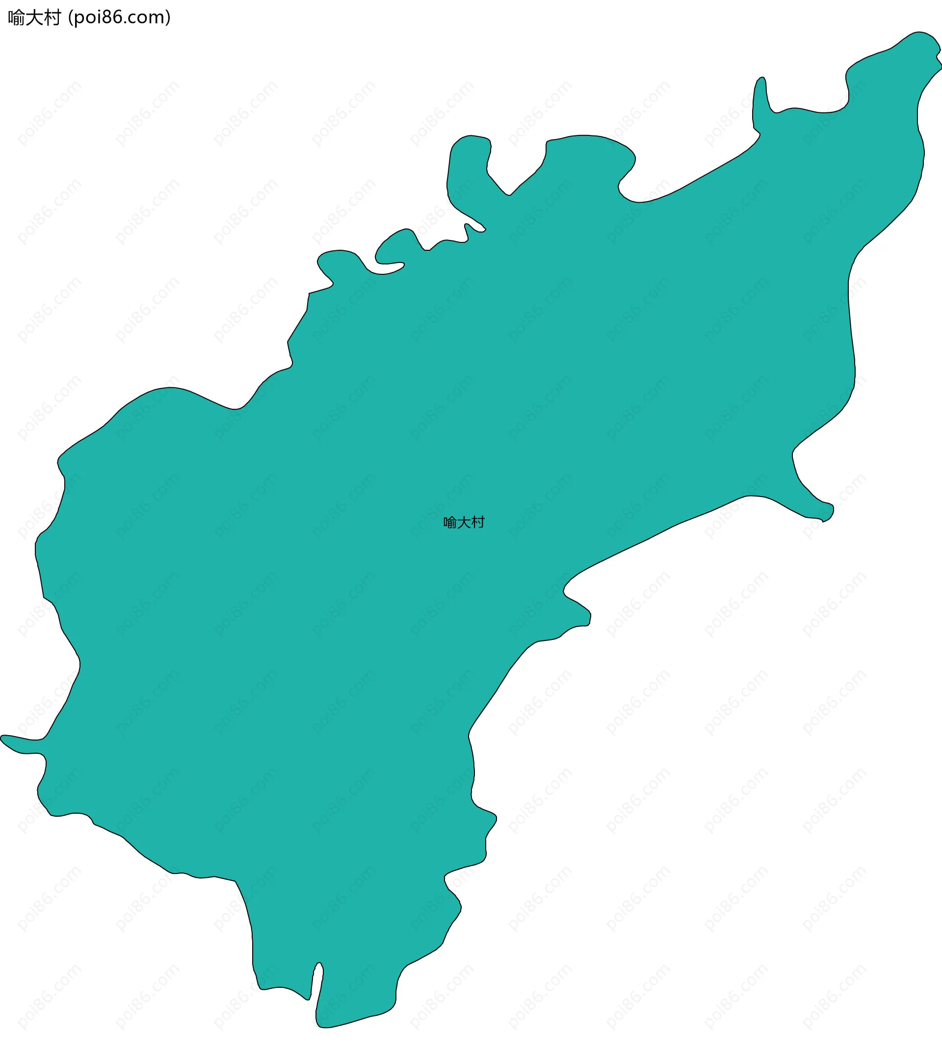 喻大村边界地图
