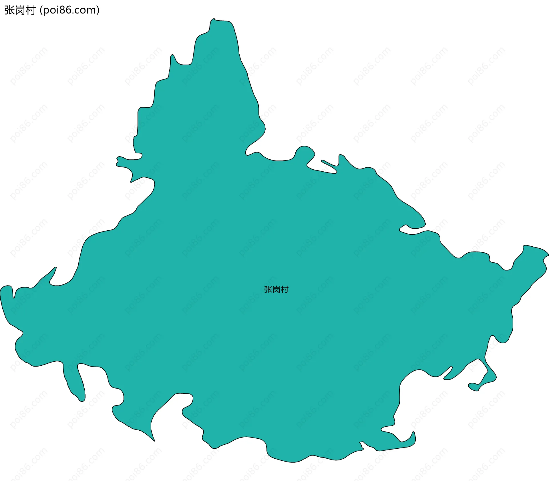 张岗村边界地图