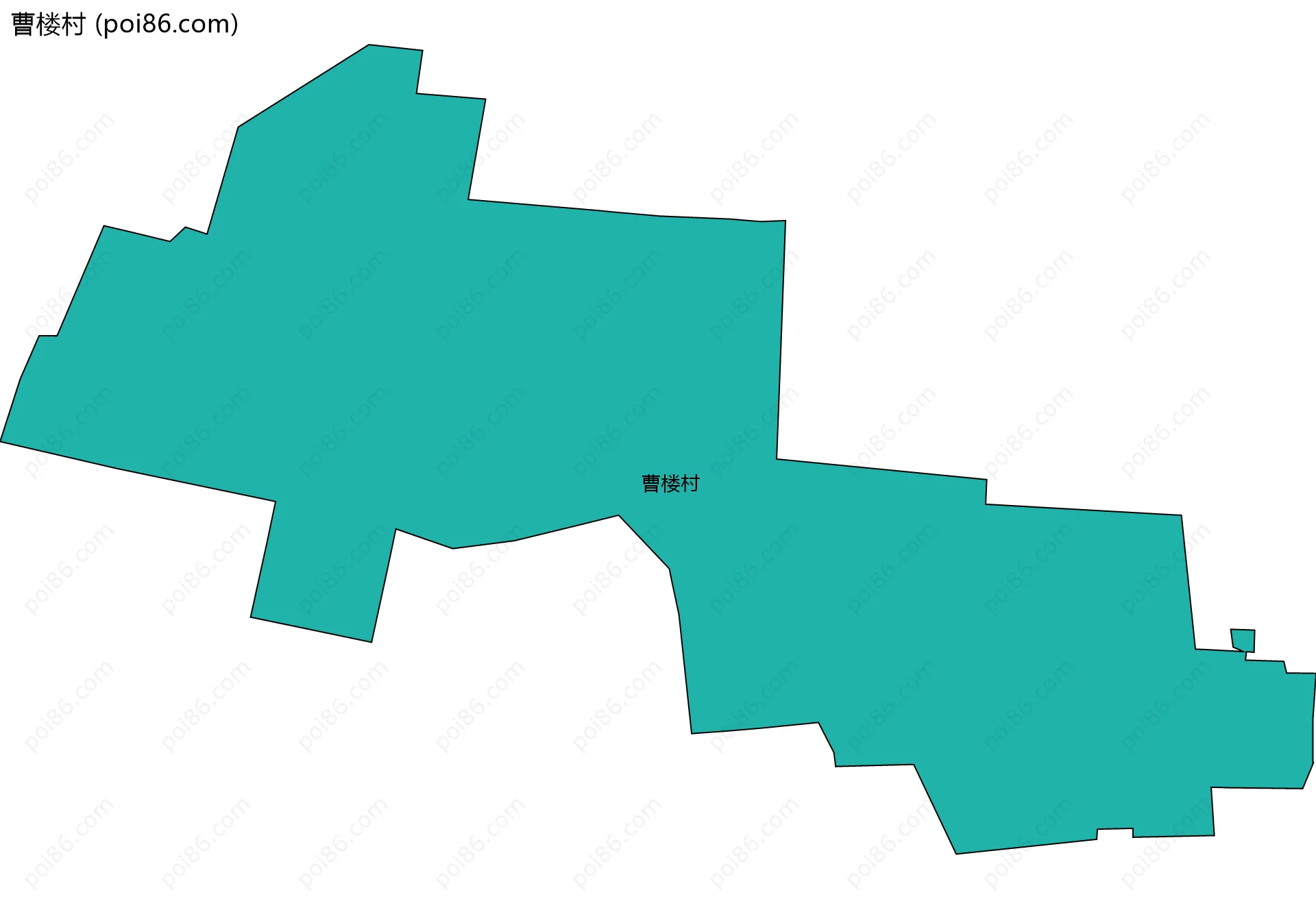 曹楼村边界地图