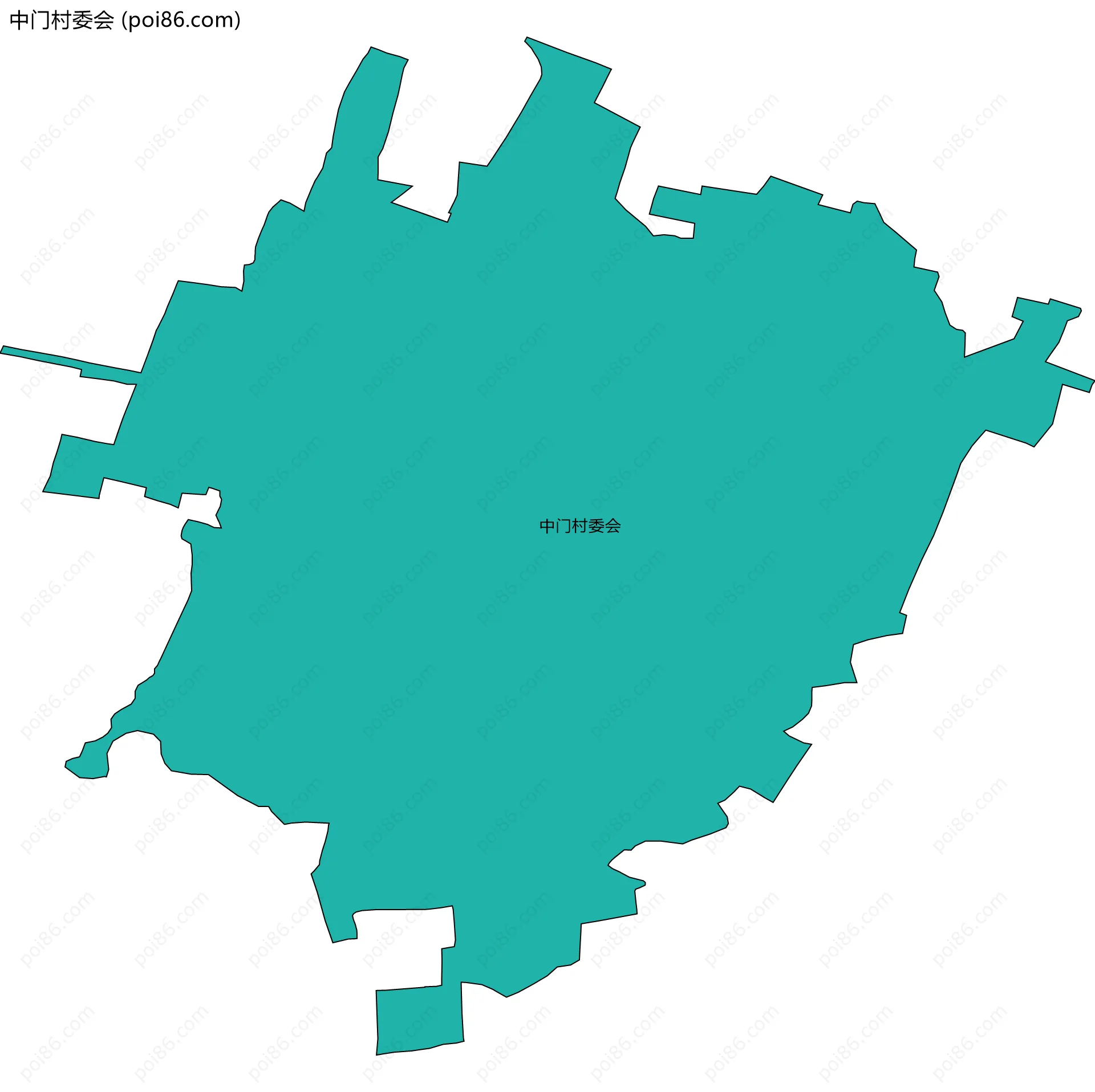 中门村委会边界地图