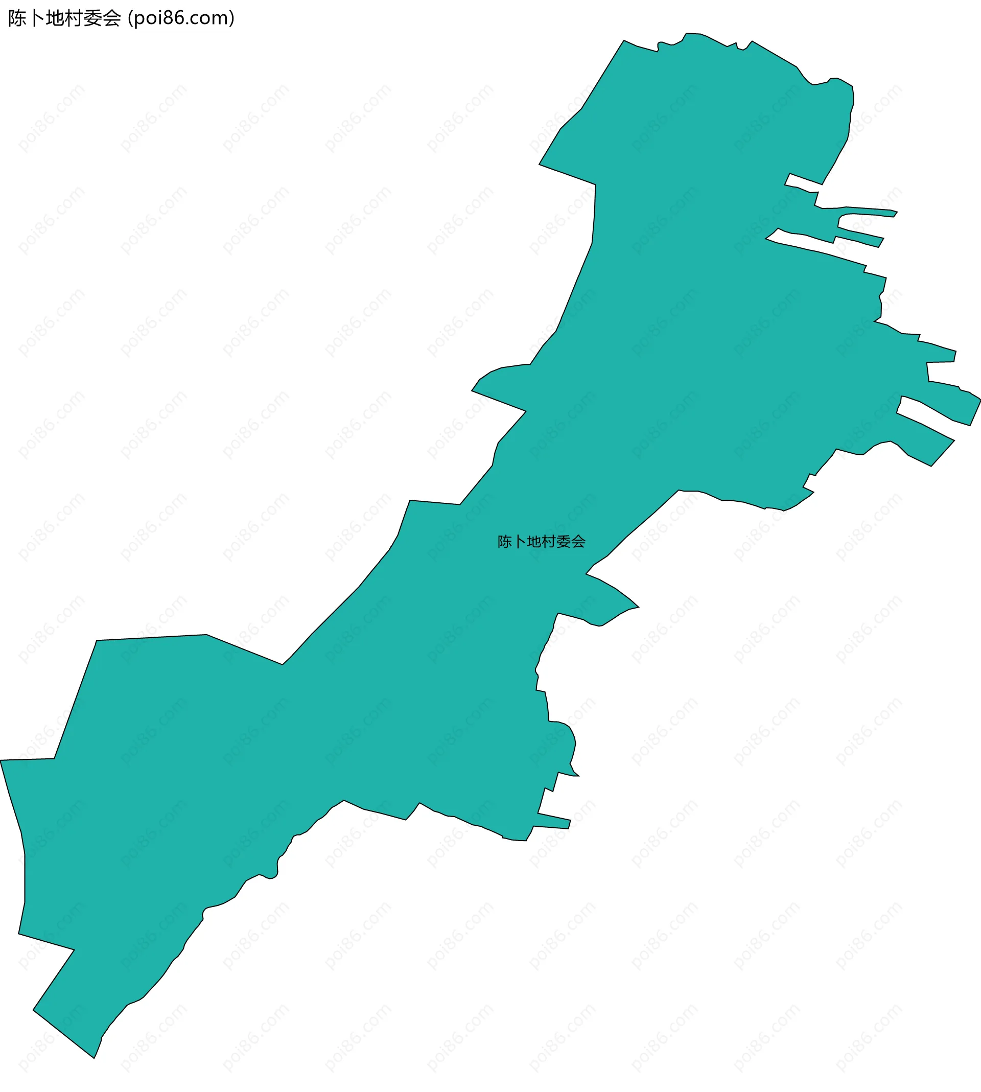 陈卜地村委会边界地图