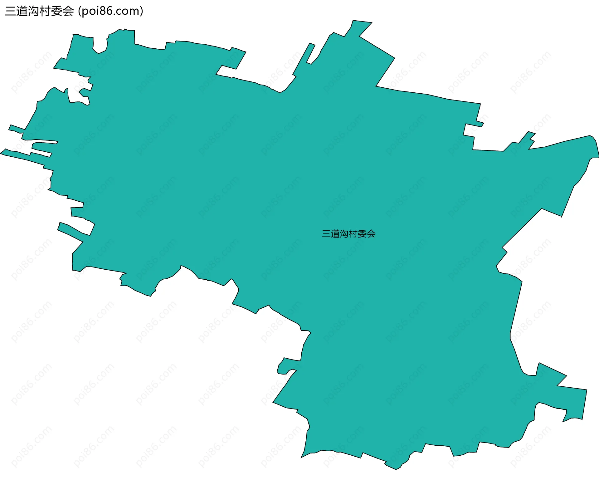 三道沟村委会边界地图