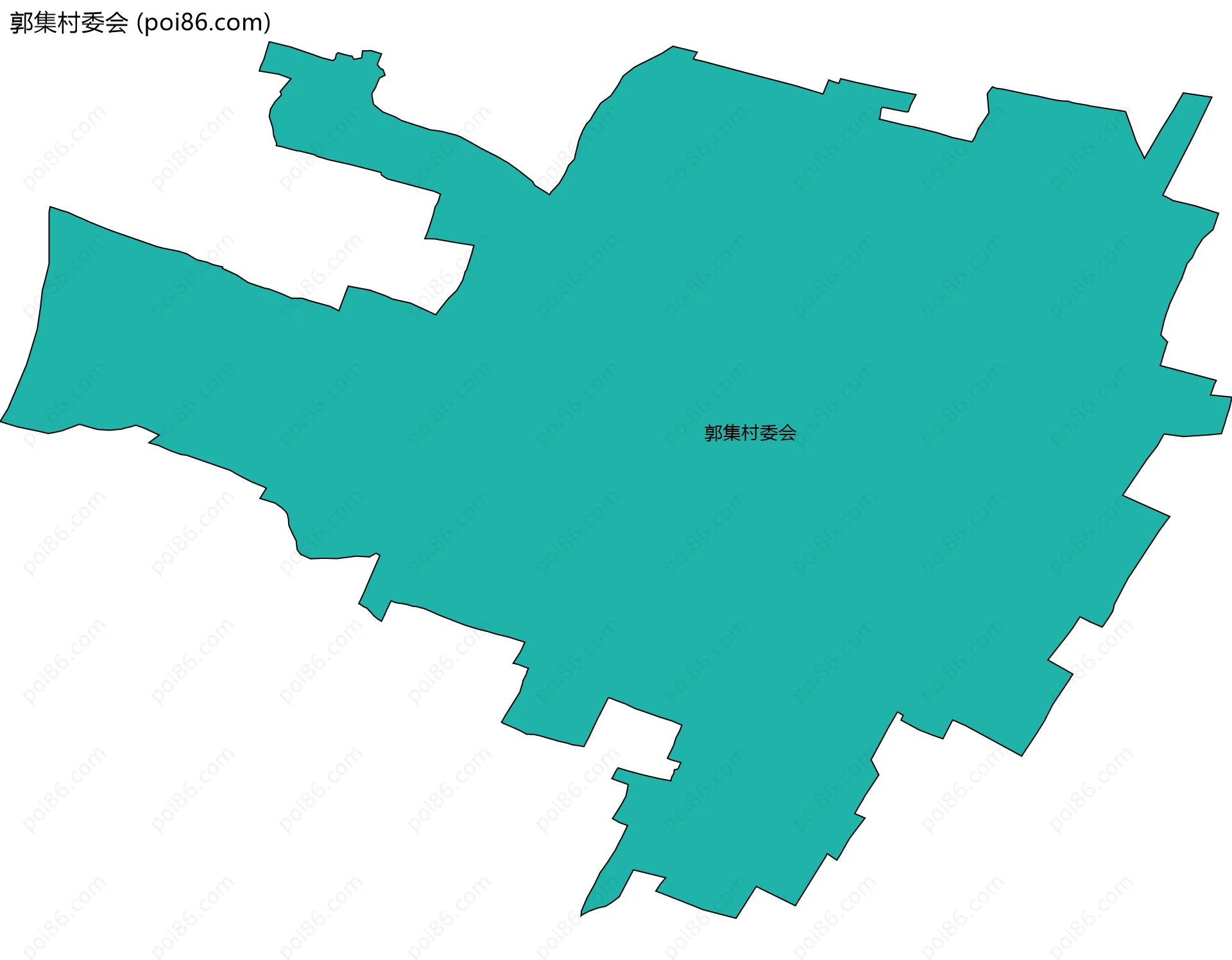 郭集村委会边界地图