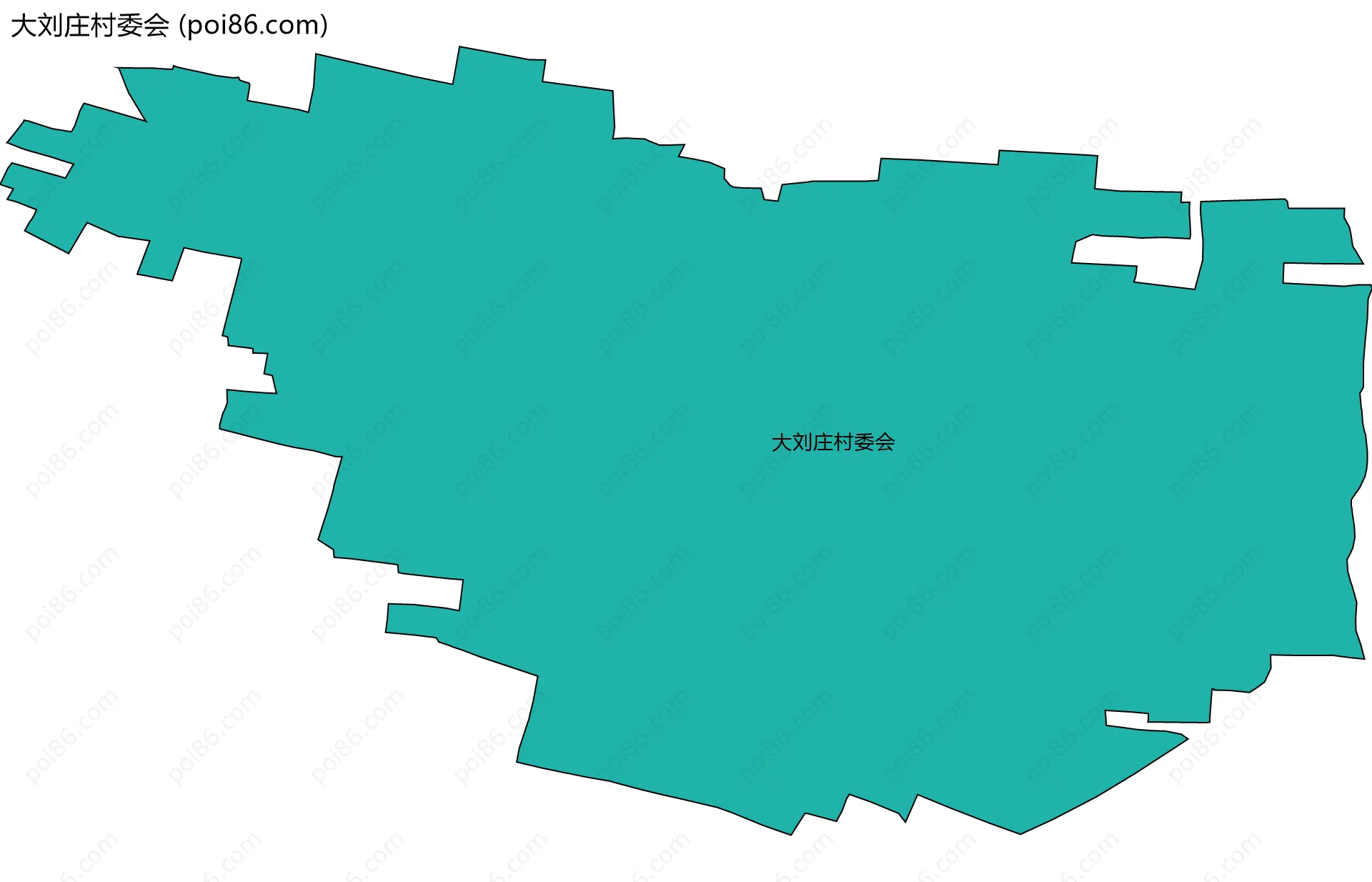 大刘庄村委会边界地图