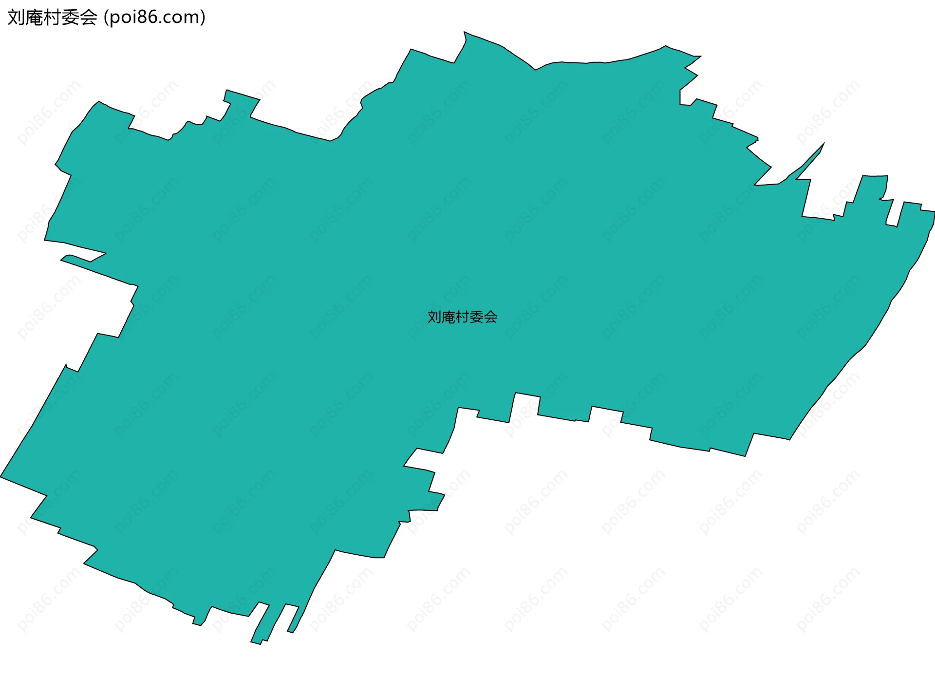 刘庵村委会边界地图
