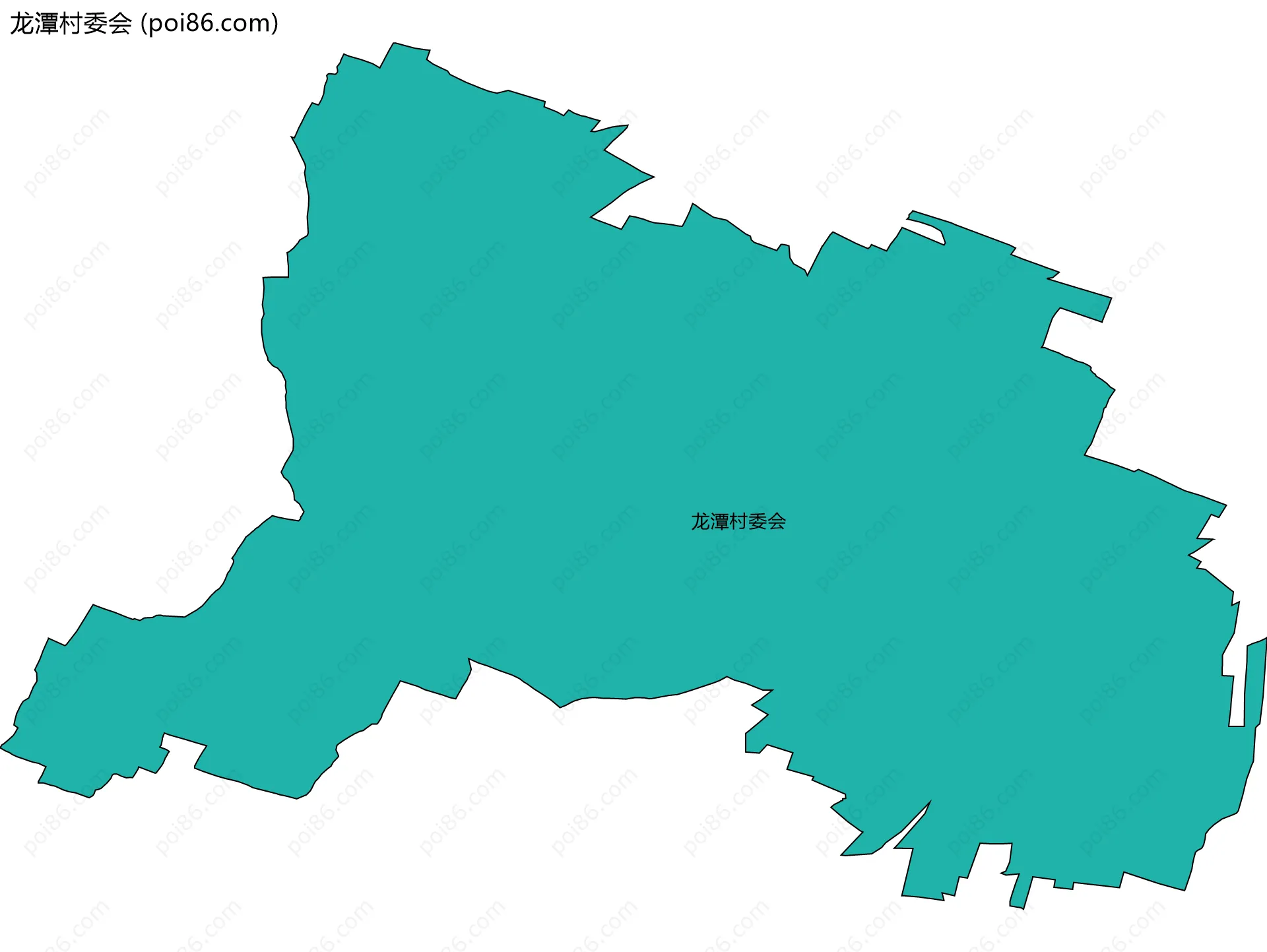 龙潭村委会边界地图