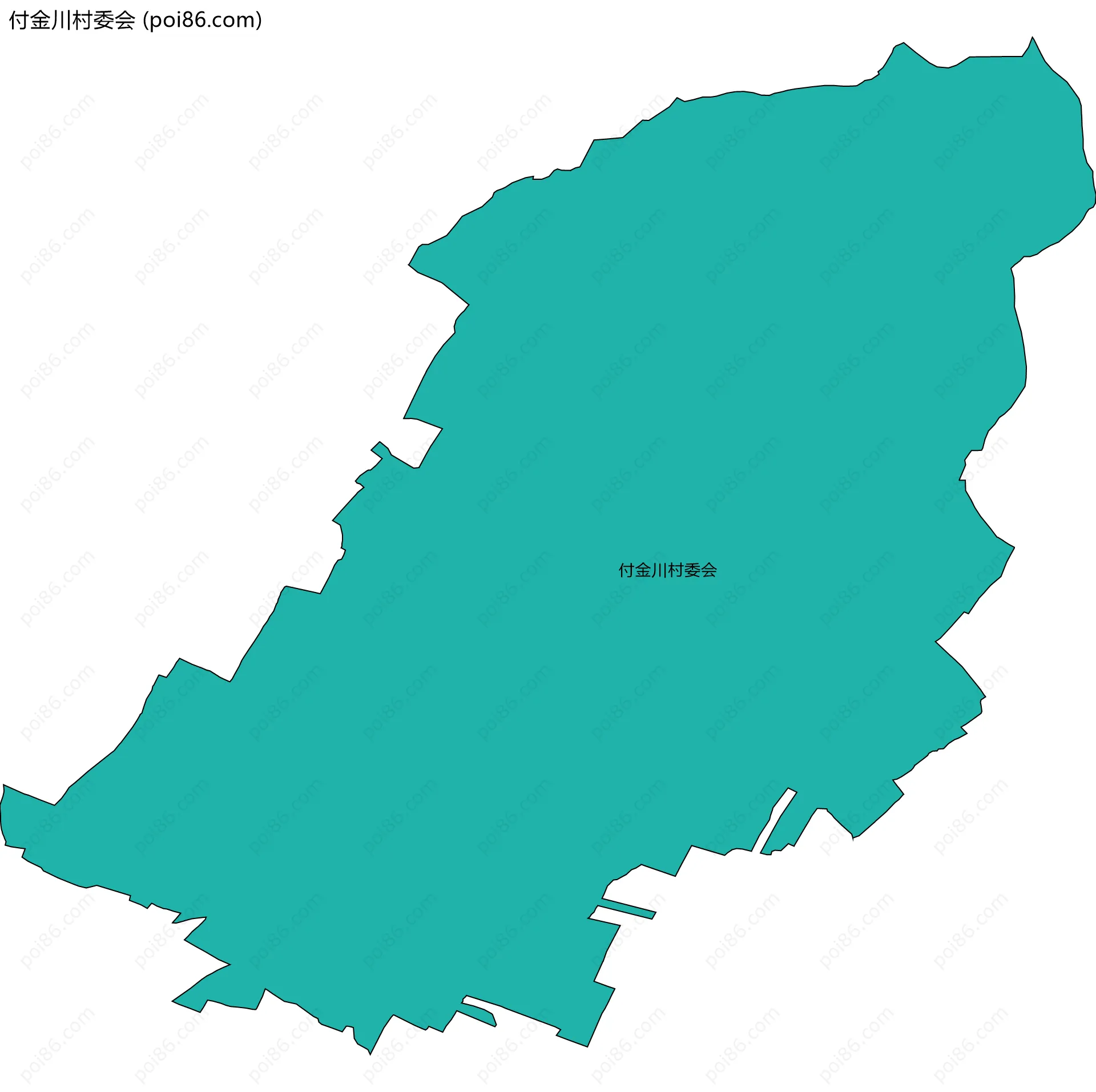 付金川村委会边界地图