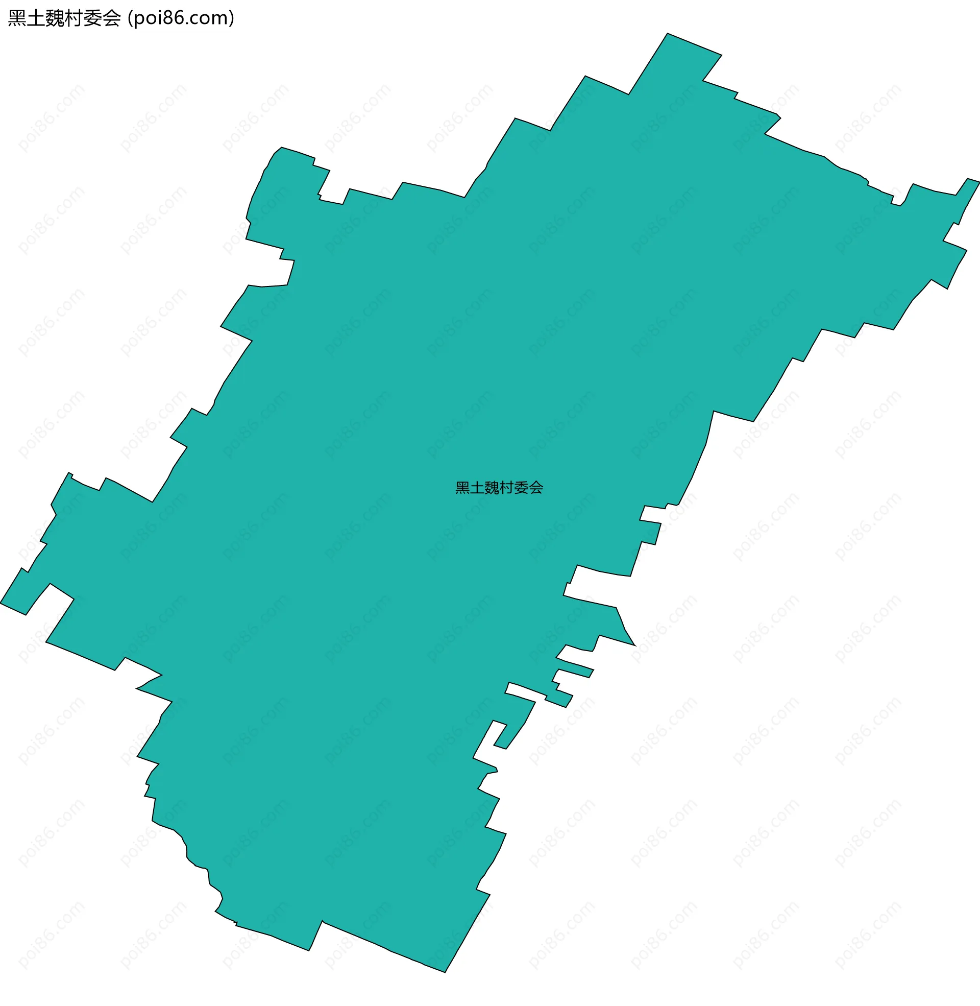 黑土魏村委会边界地图