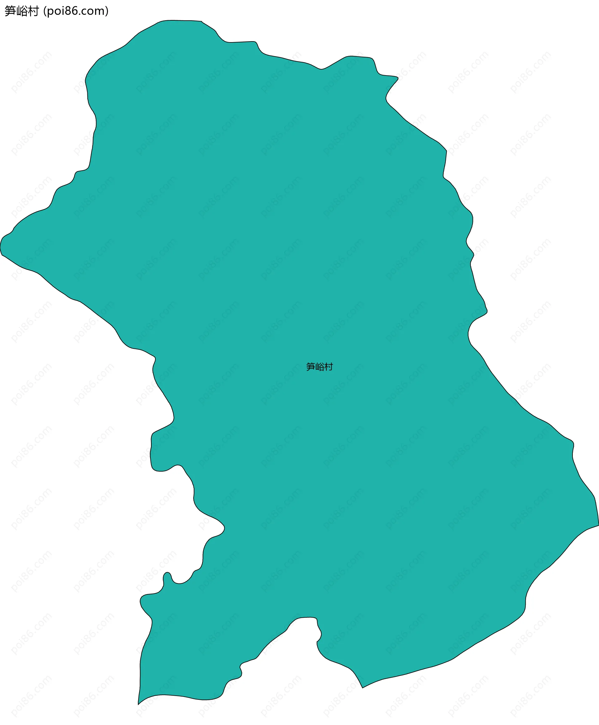 笋峪村边界地图