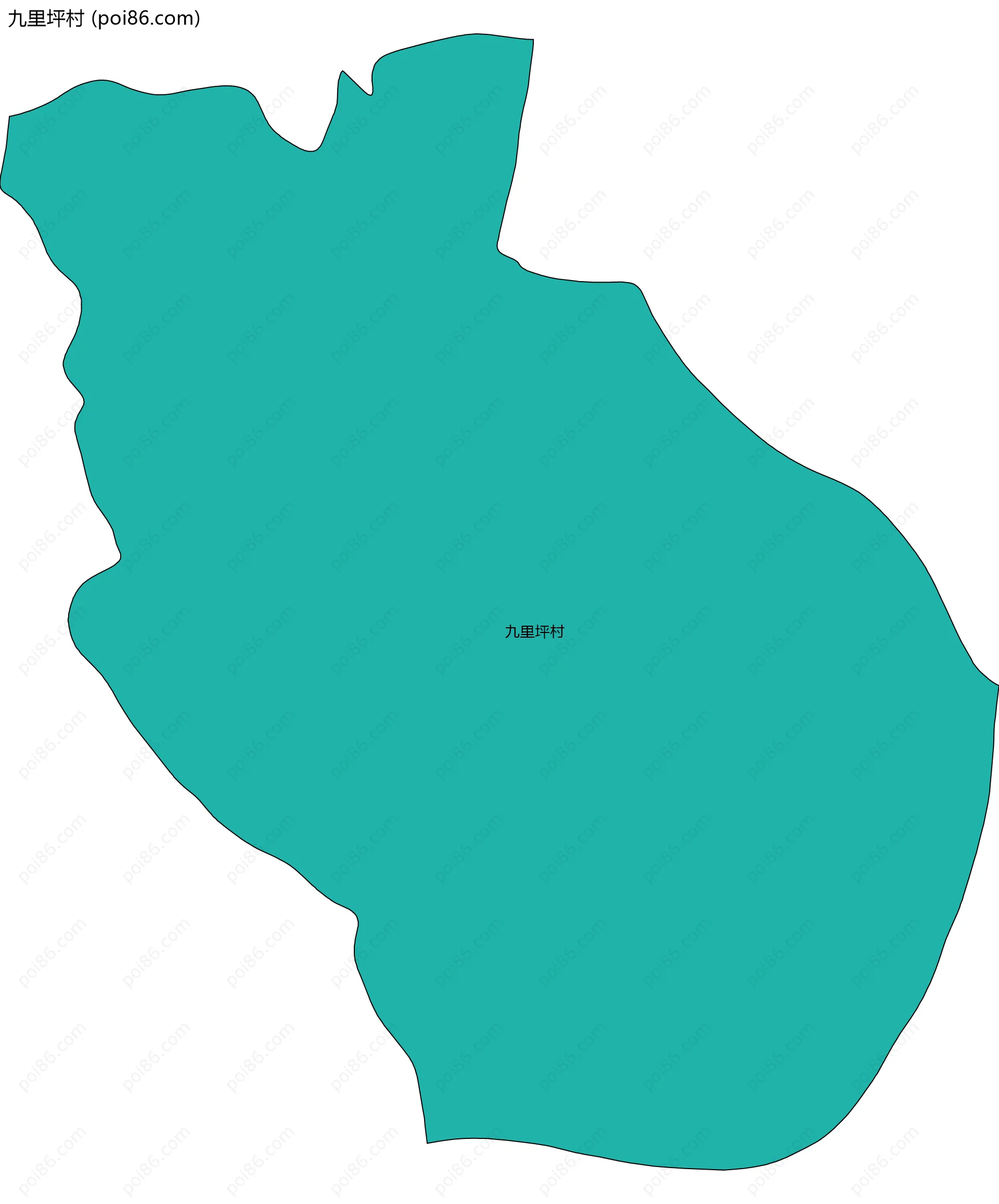 九里坪村边界地图