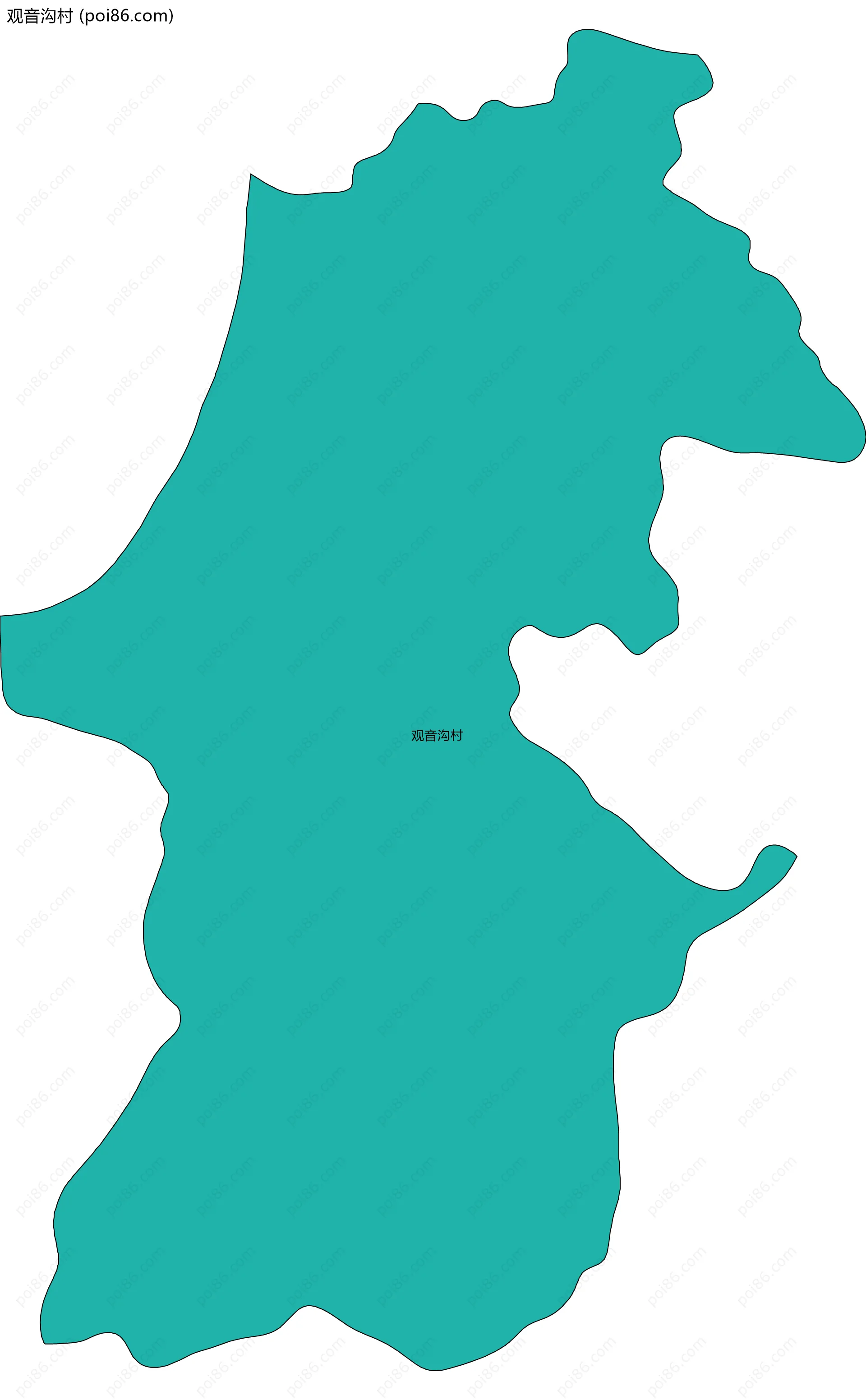 观音沟村边界地图