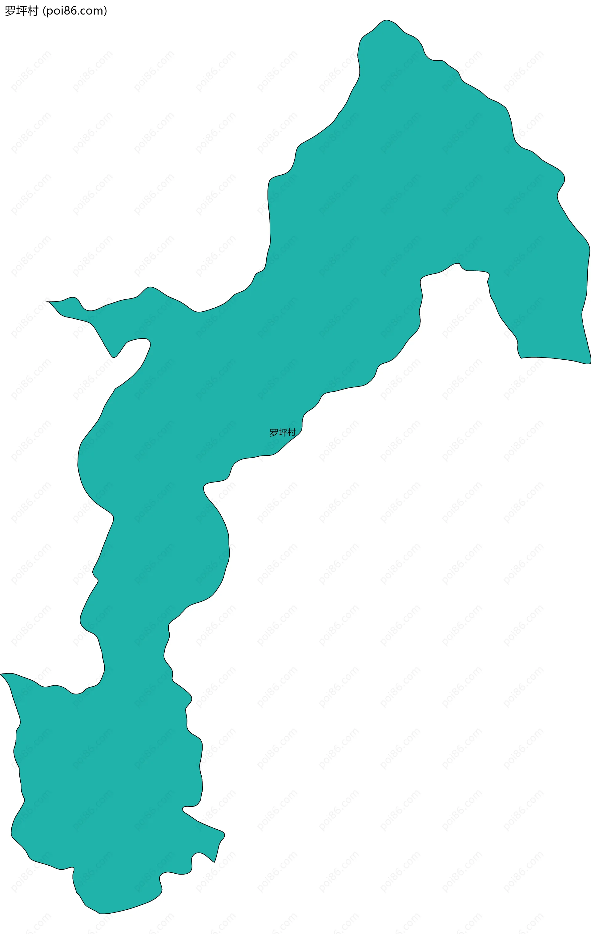 罗坪村边界地图