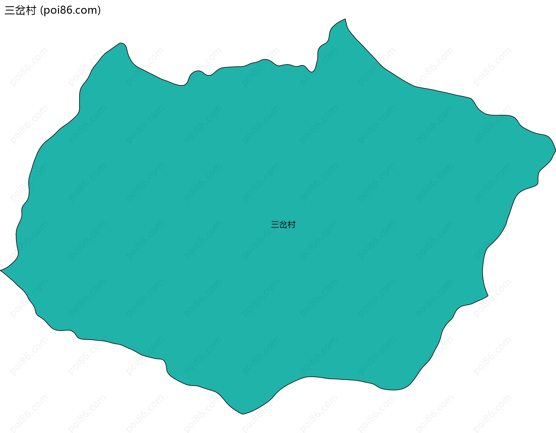 三岔村边界地图