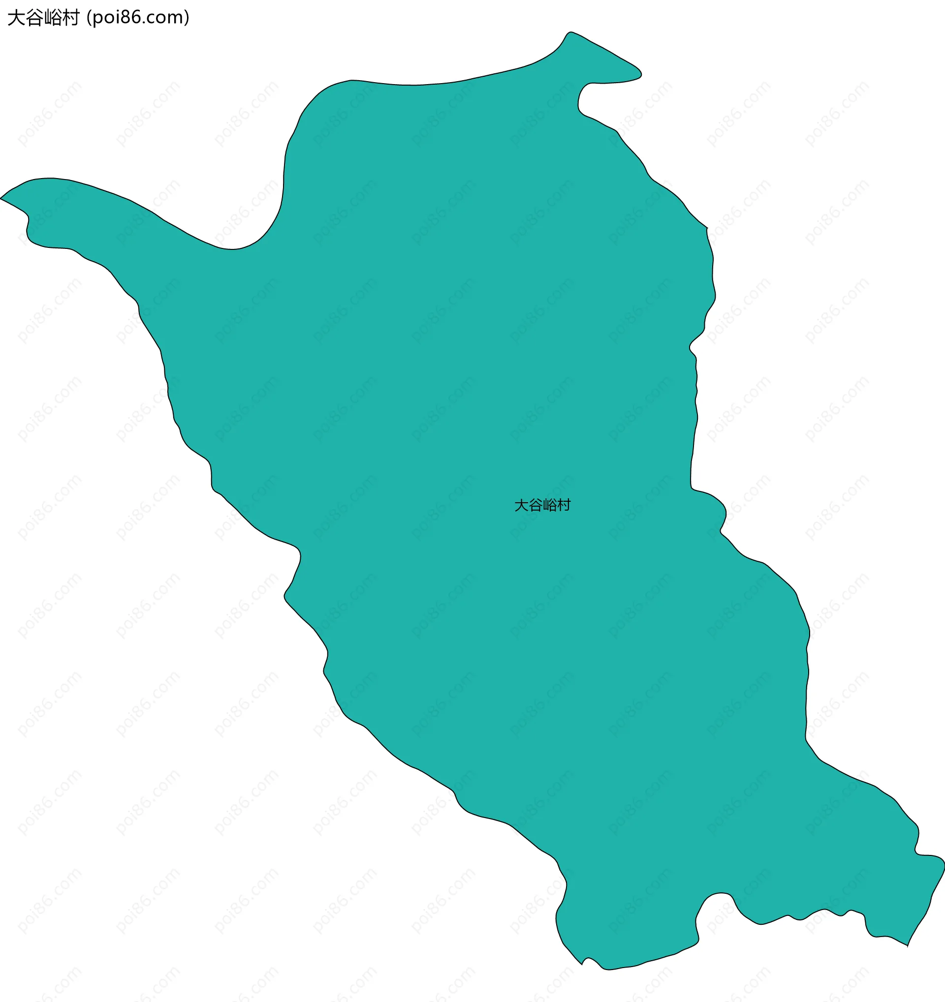 大谷峪村边界地图