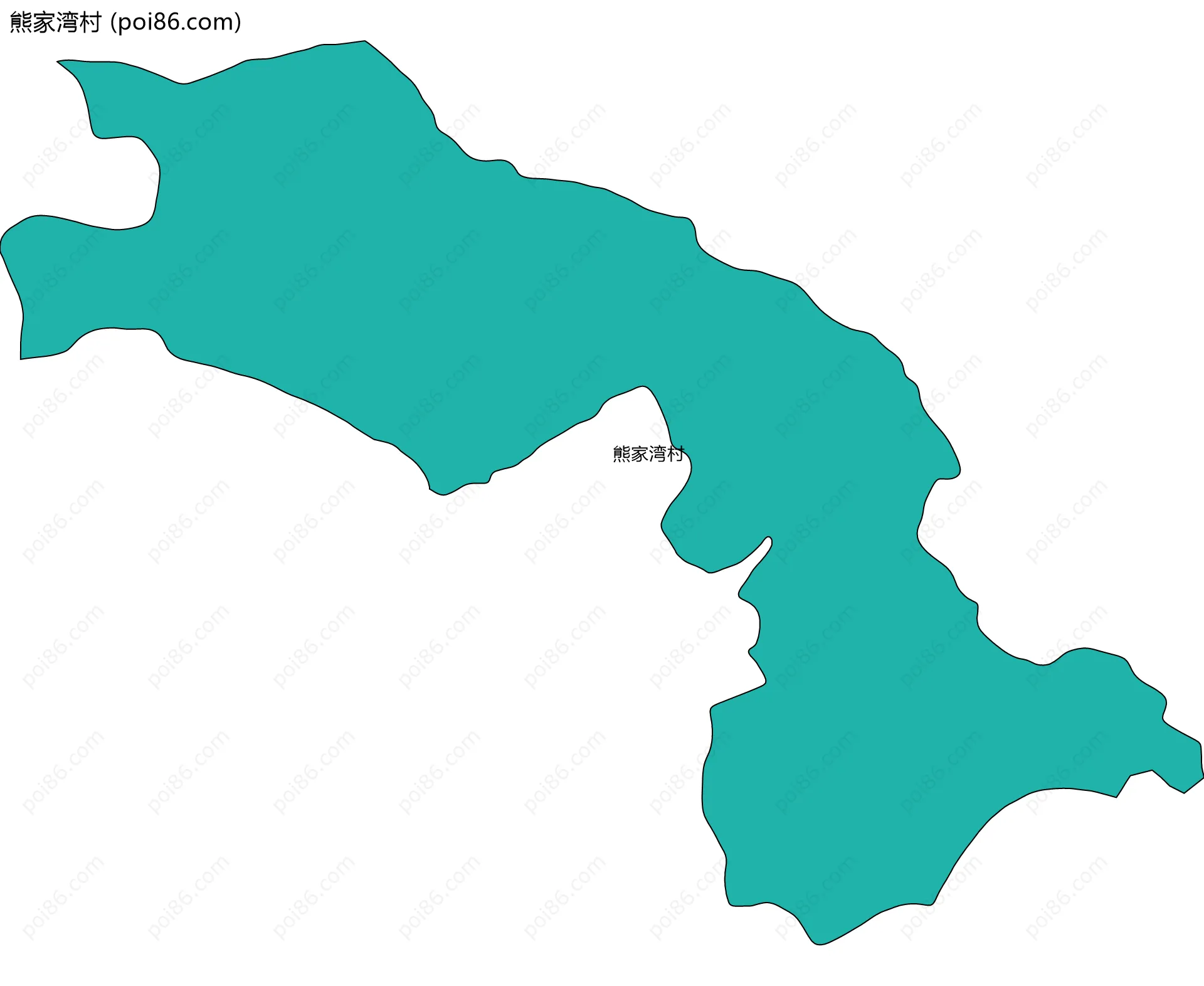 熊家湾村边界地图