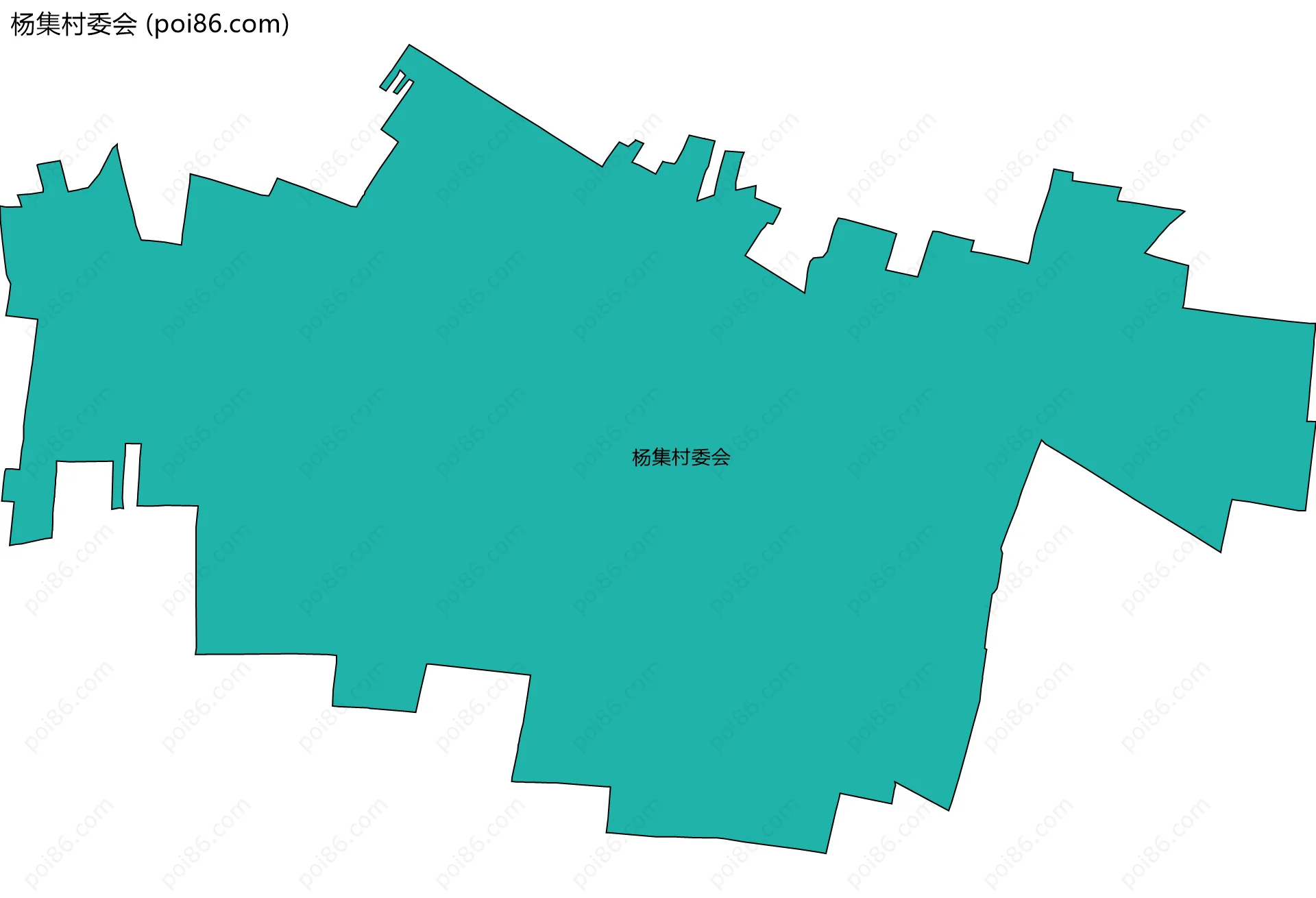 杨集村委会边界地图