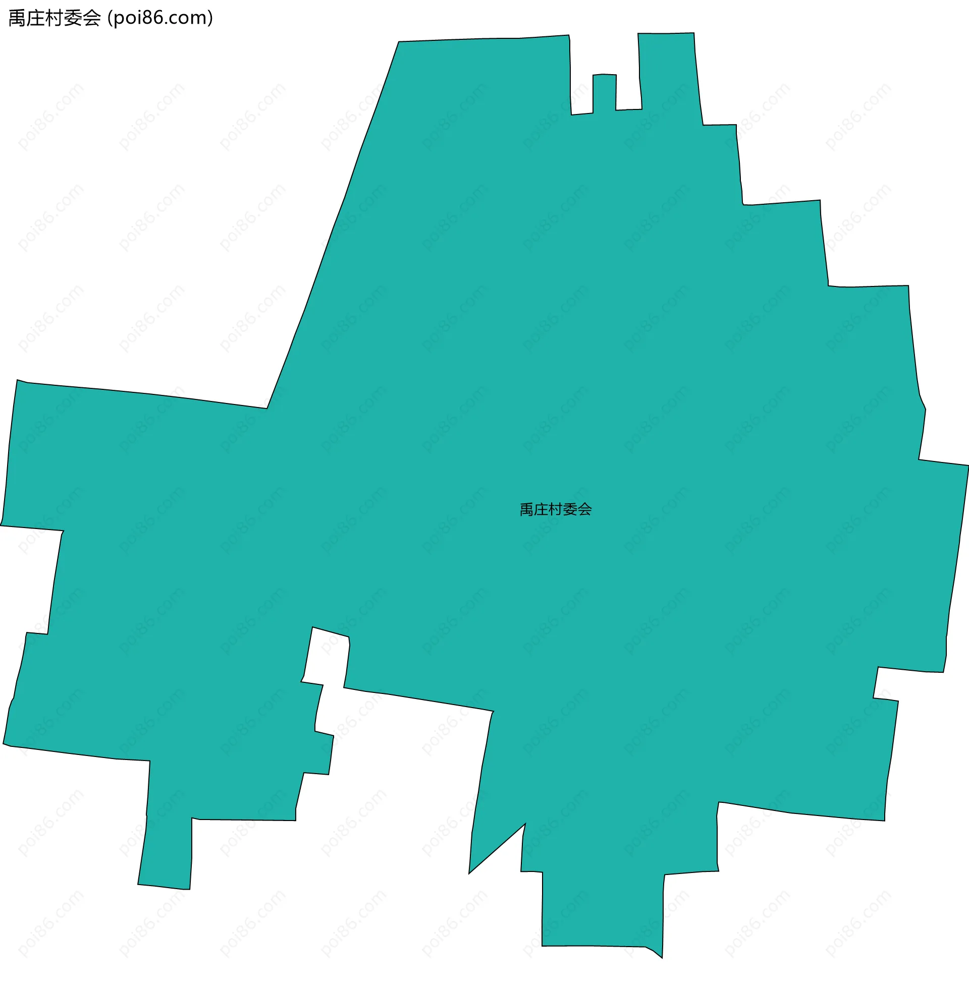 禹庄村委会边界地图