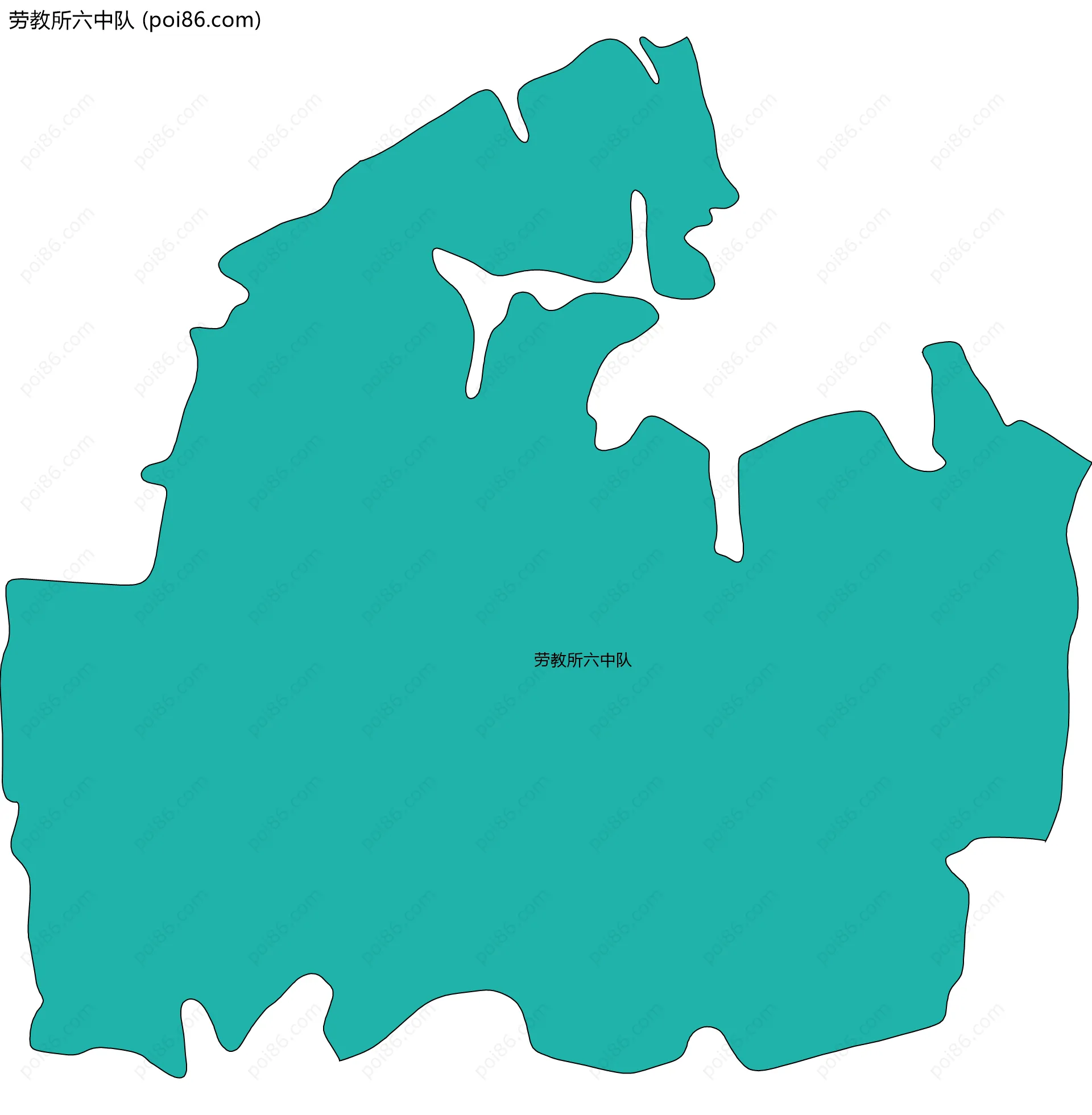 劳教所六中队边界地图