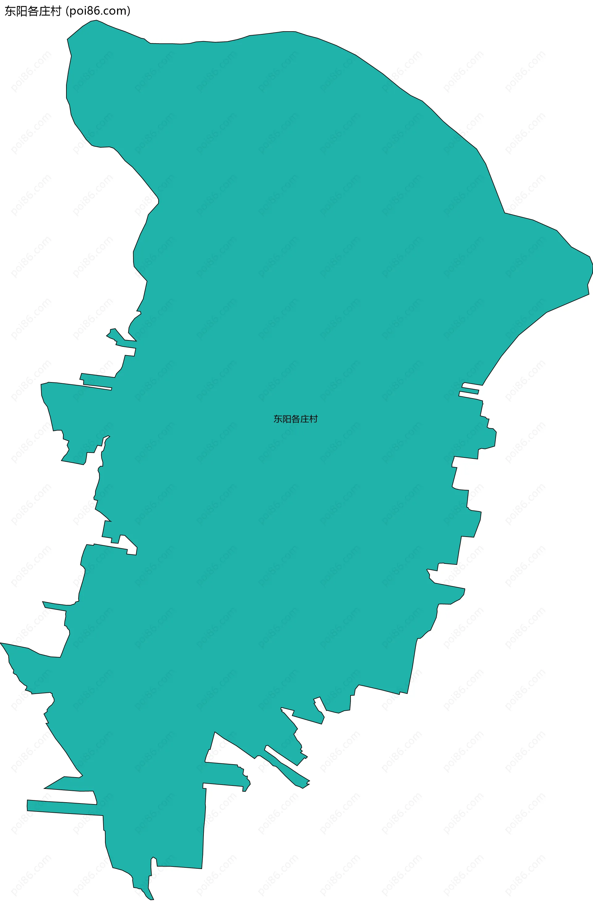 东阳各庄村边界地图