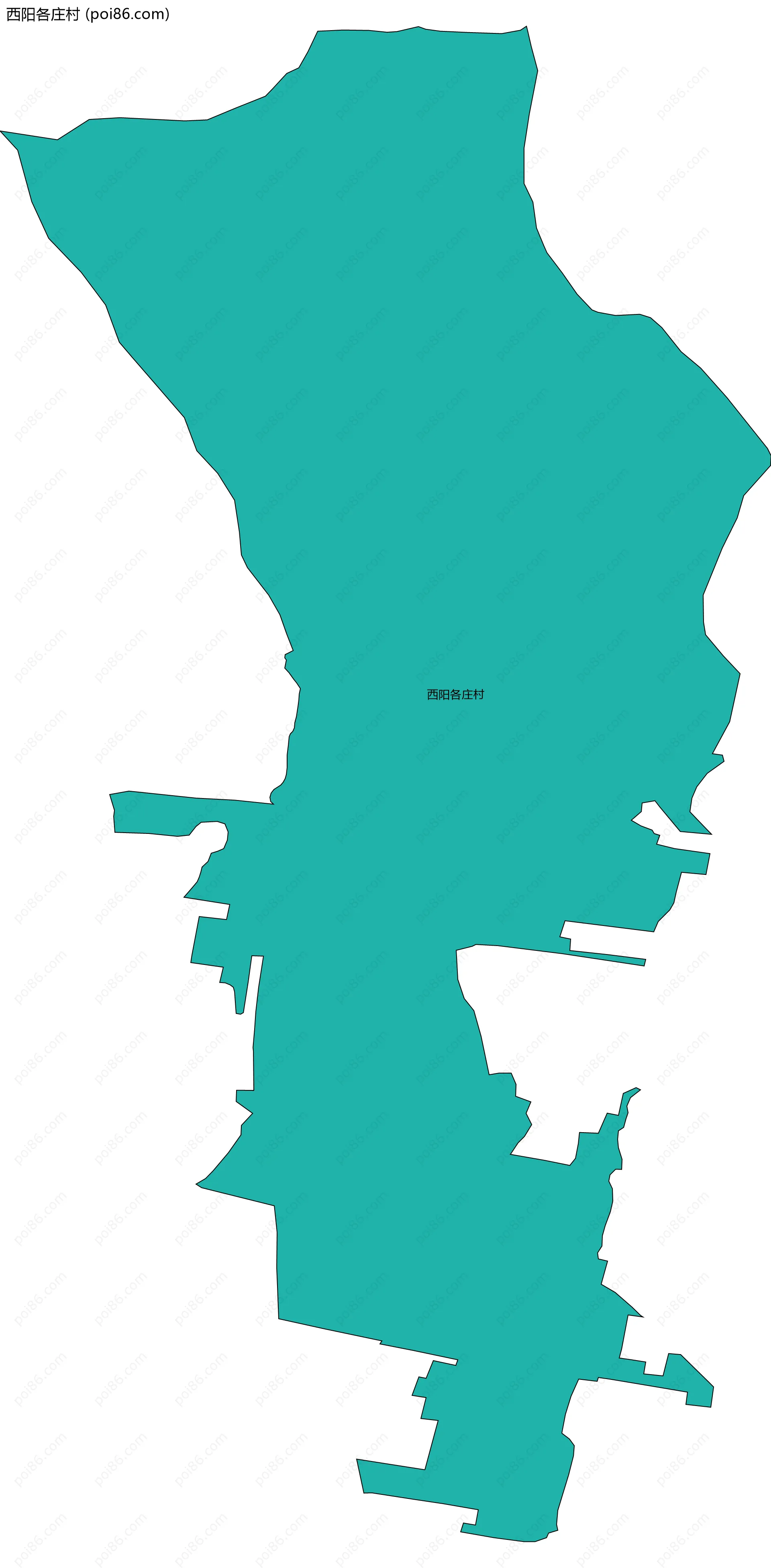 西阳各庄村边界地图