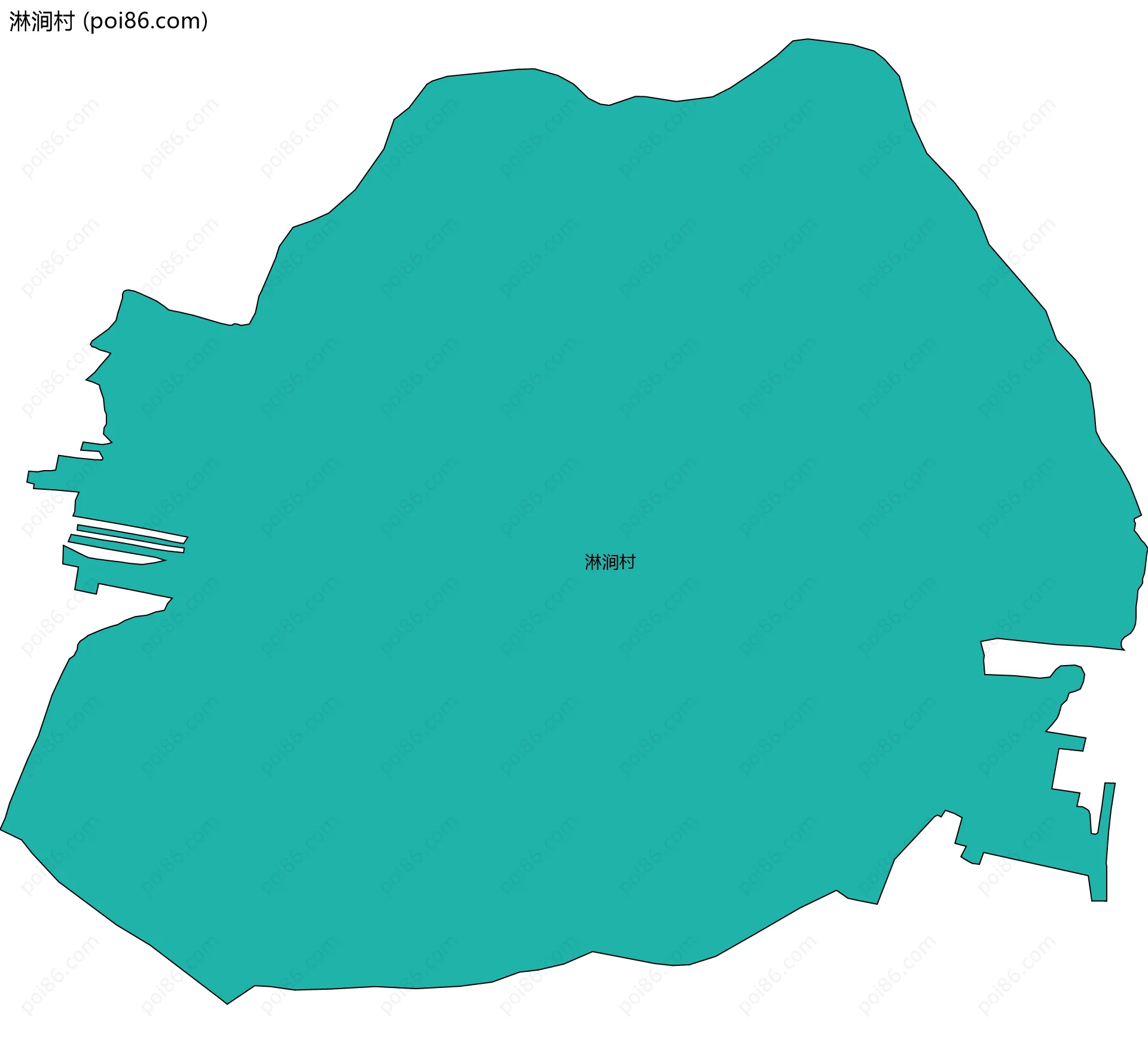 淋涧村边界地图