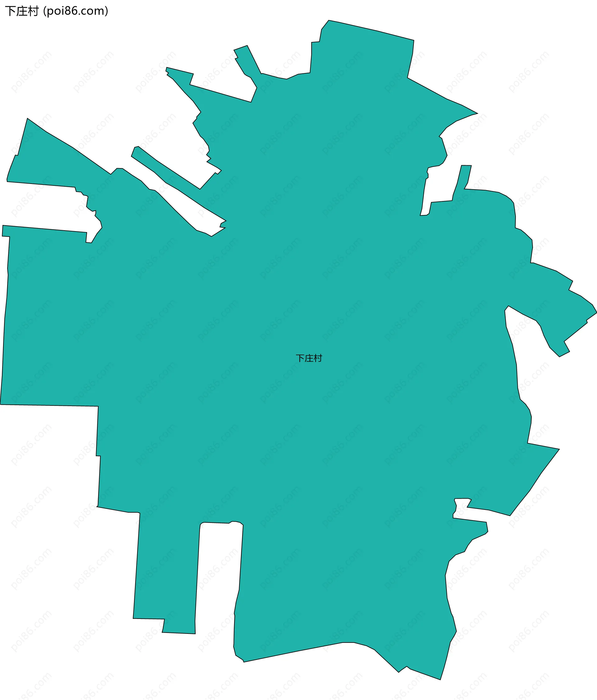 下庄村边界地图