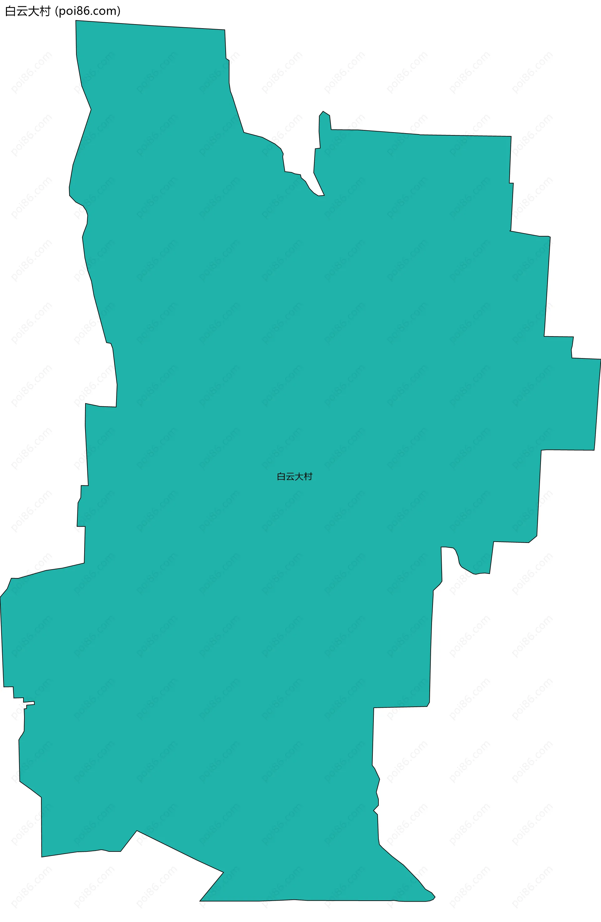 白云大村边界地图