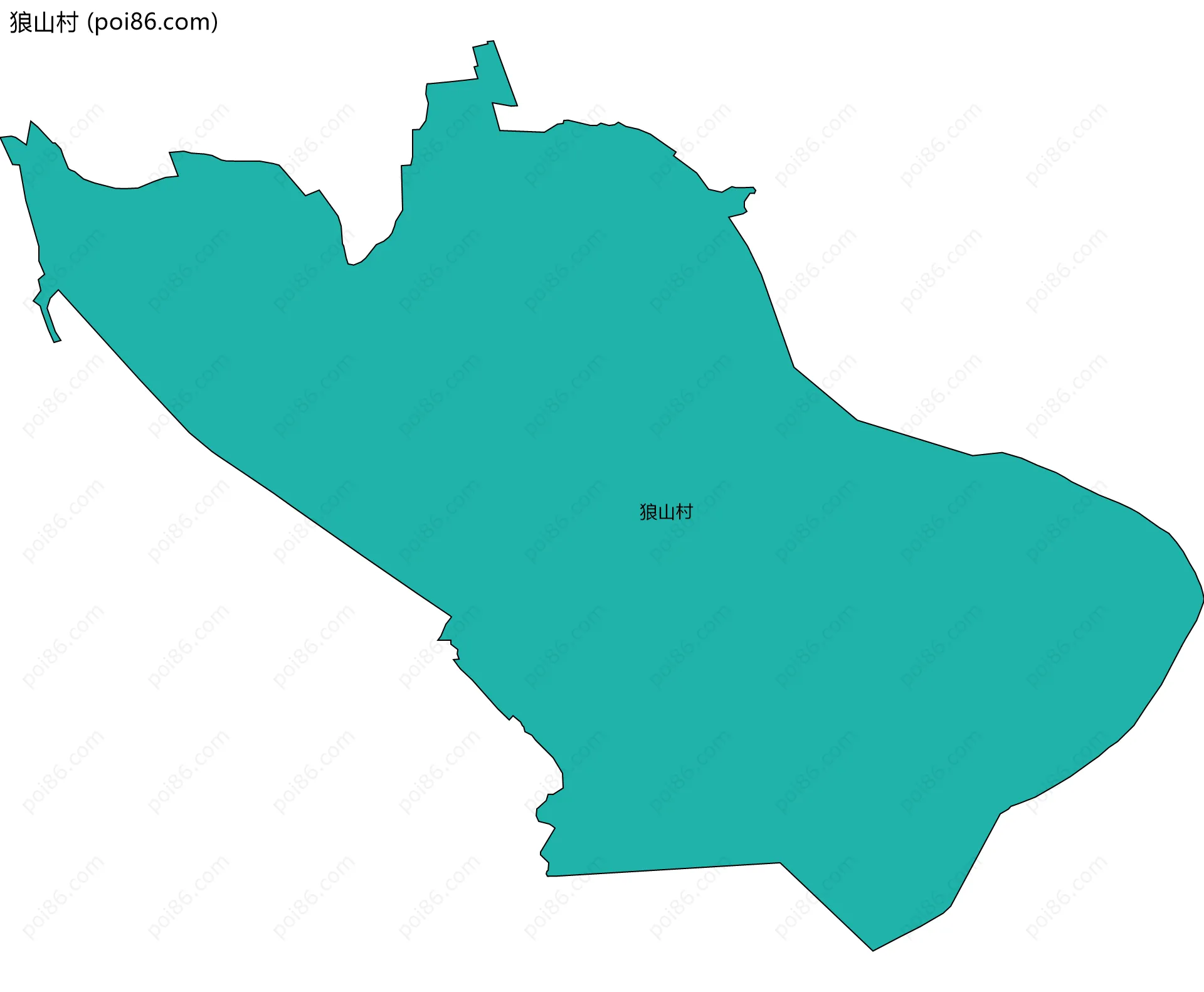狼山村边界地图