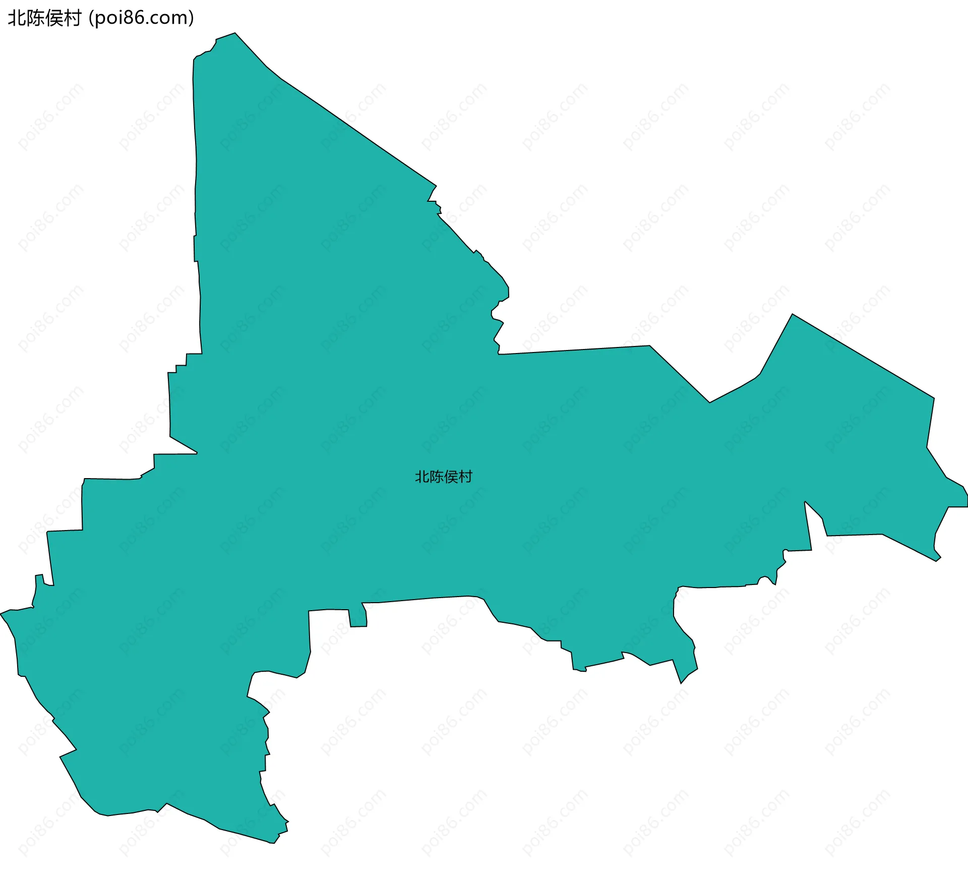 北陈侯村边界地图
