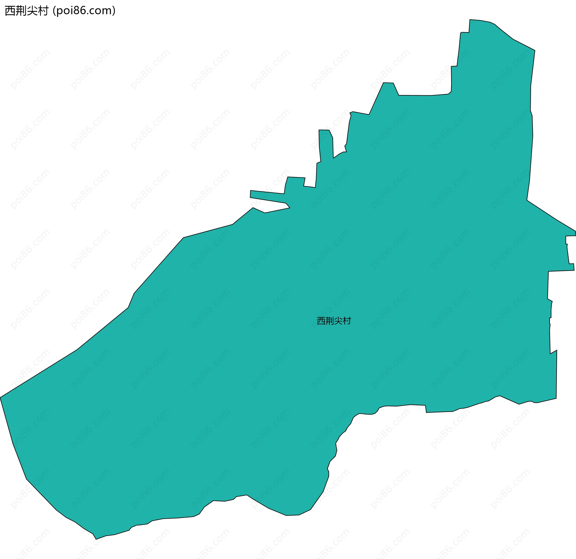 西荆尖村边界地图