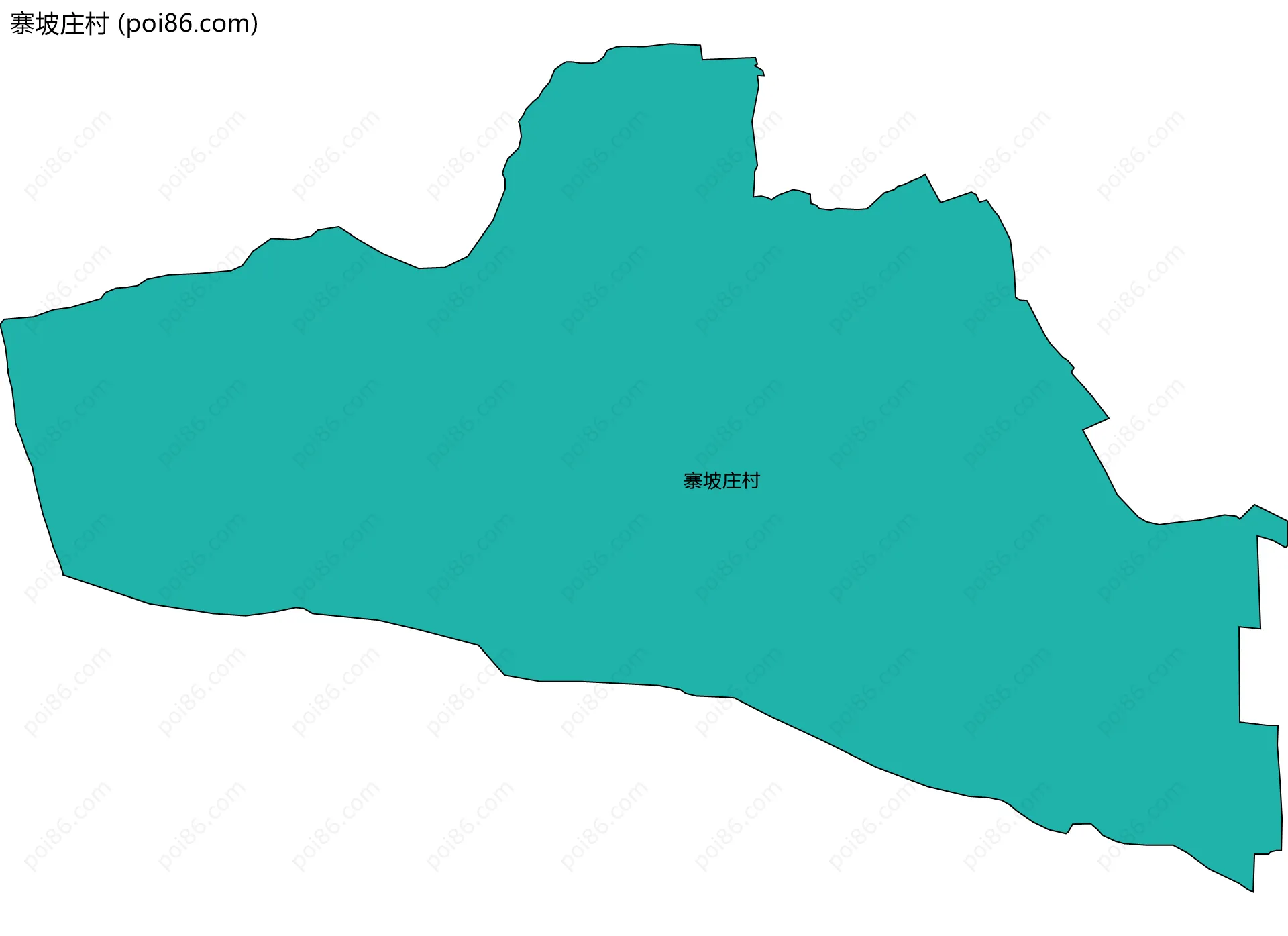 寨坡庄村边界地图