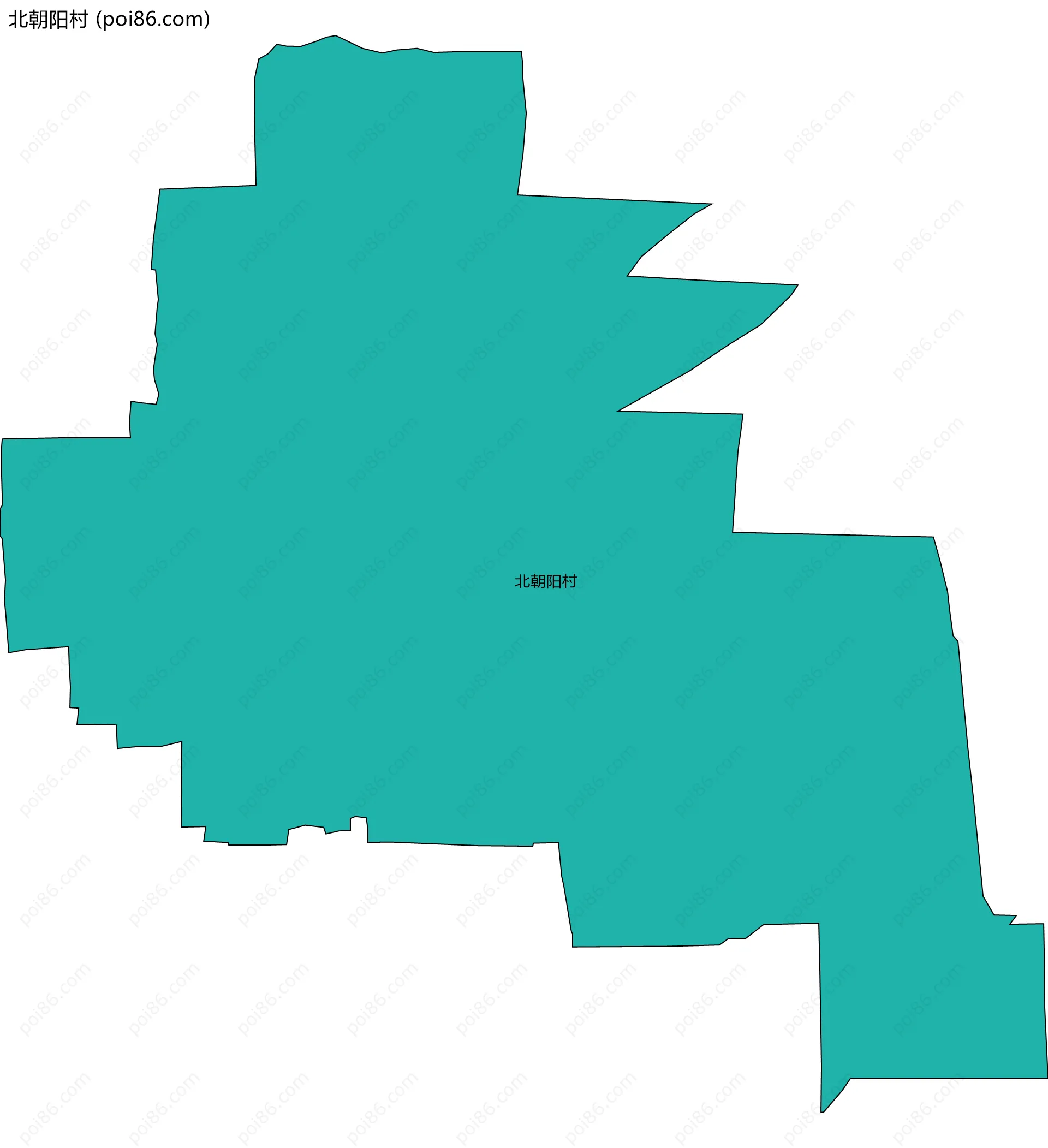 北朝阳村边界地图