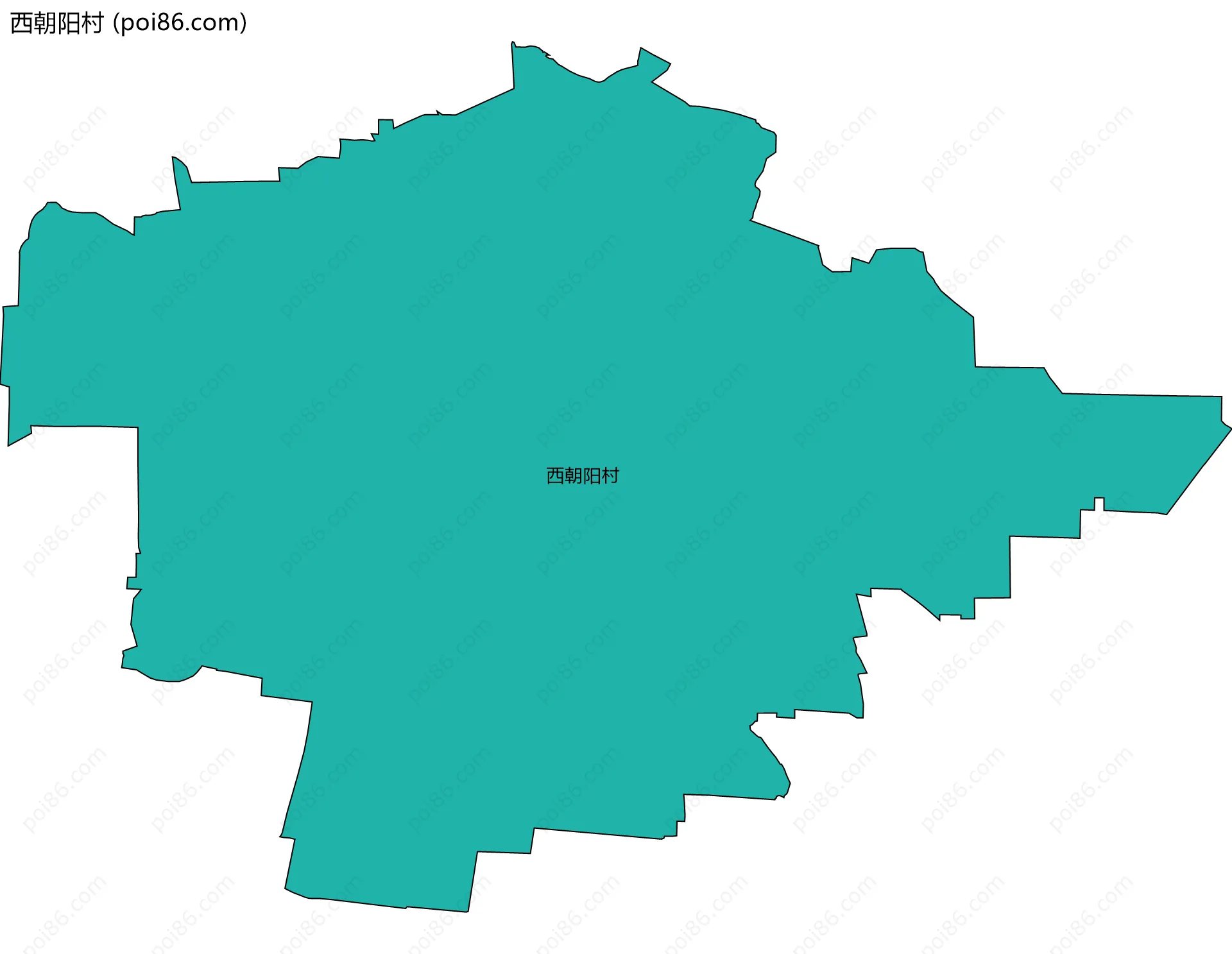 西朝阳村边界地图