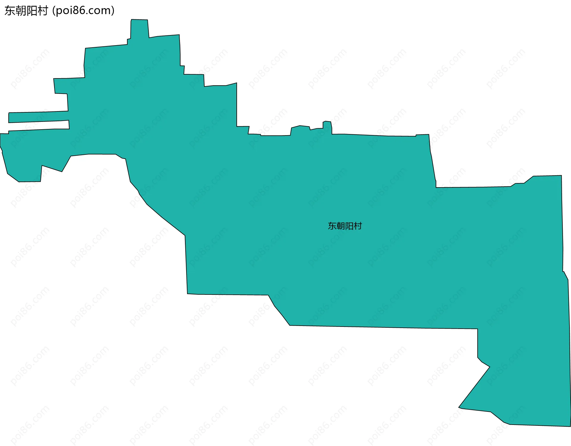 东朝阳村边界地图