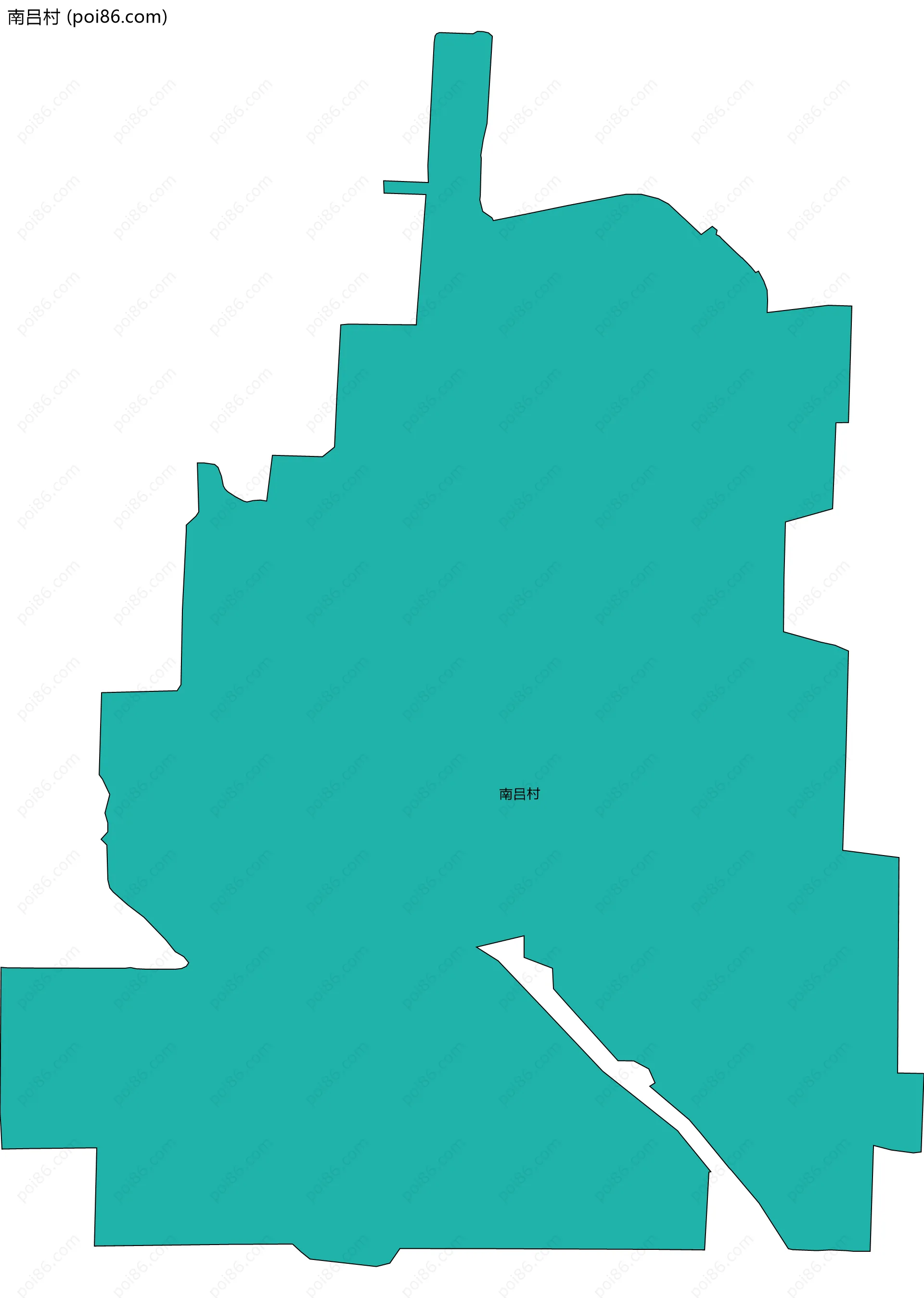 南吕村边界地图