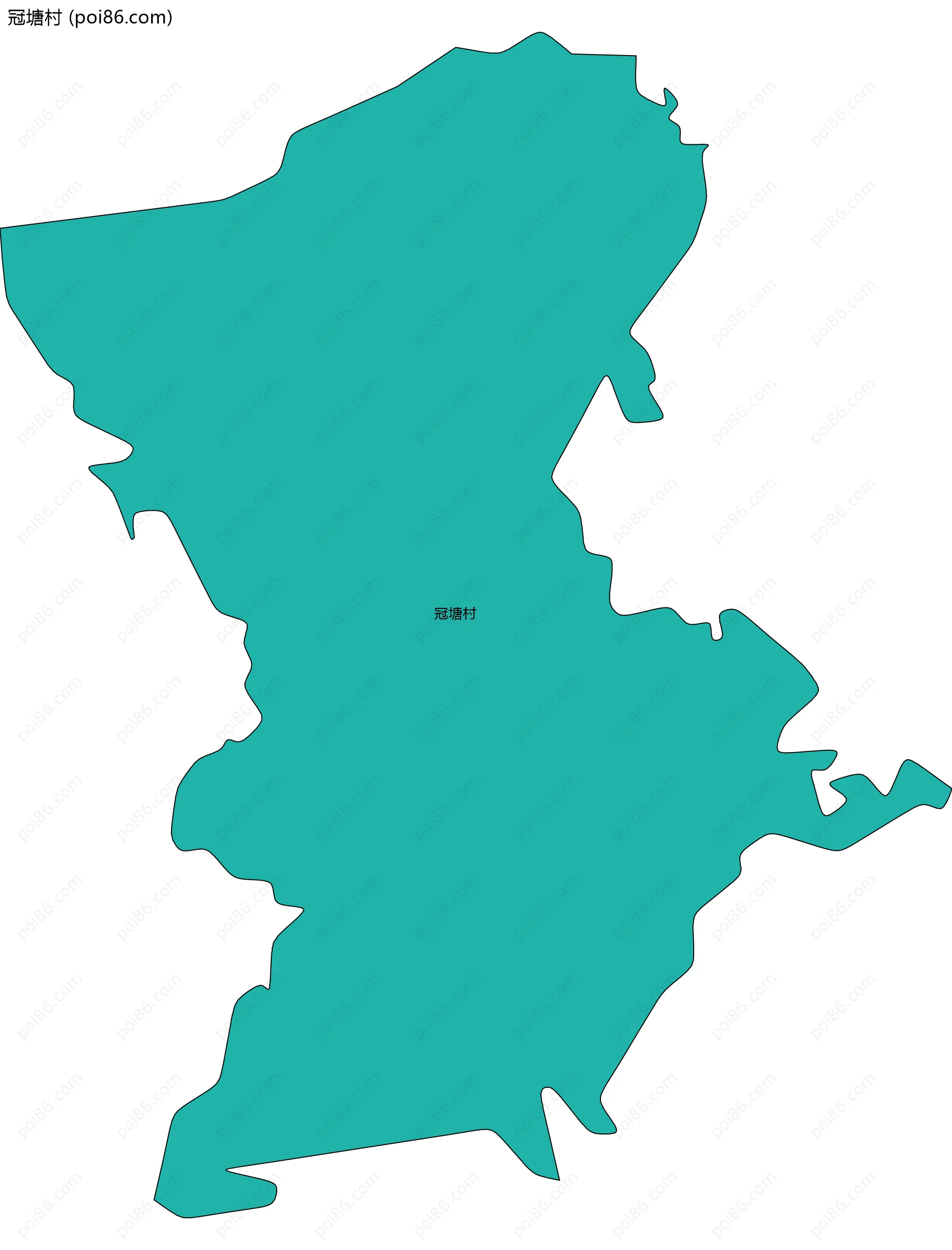 冠塘村边界地图