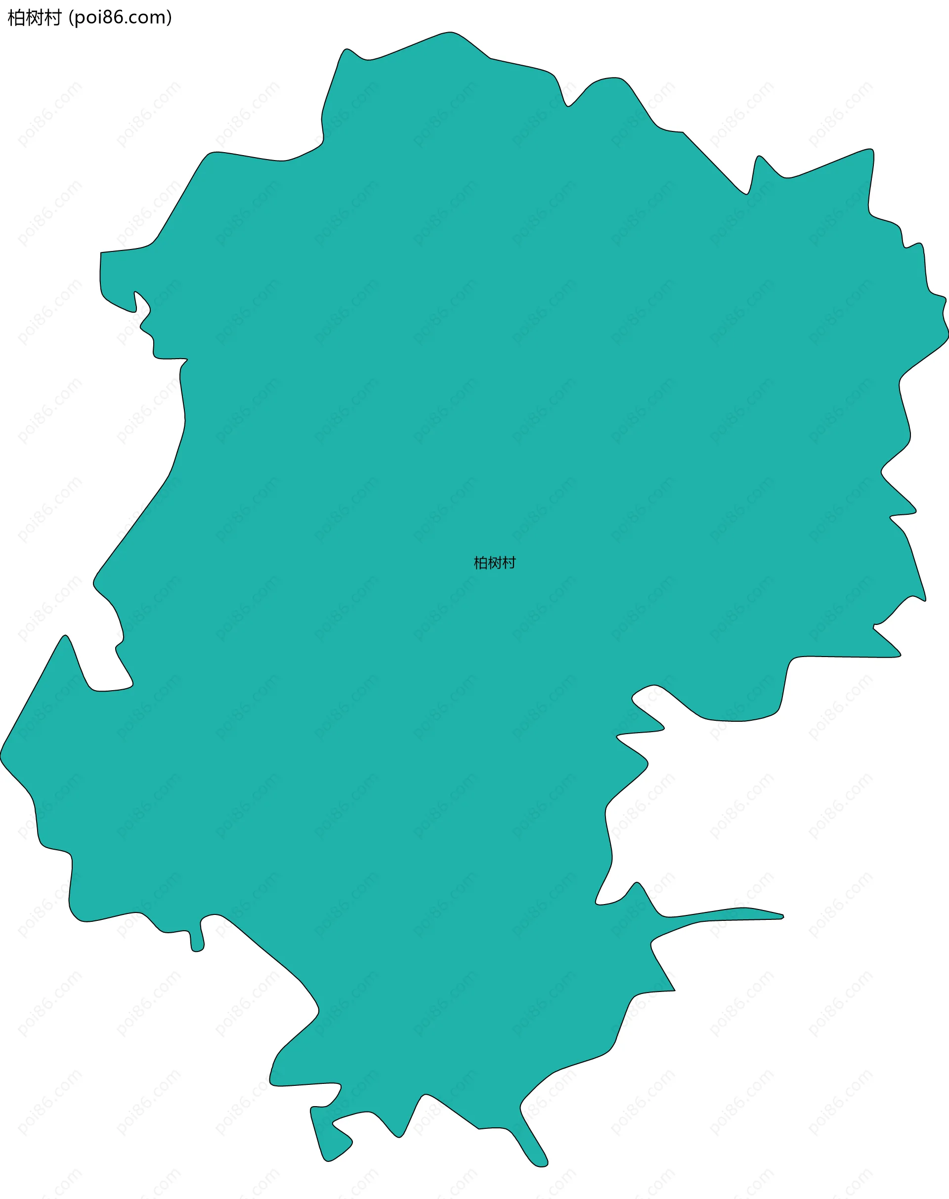 柏树村边界地图