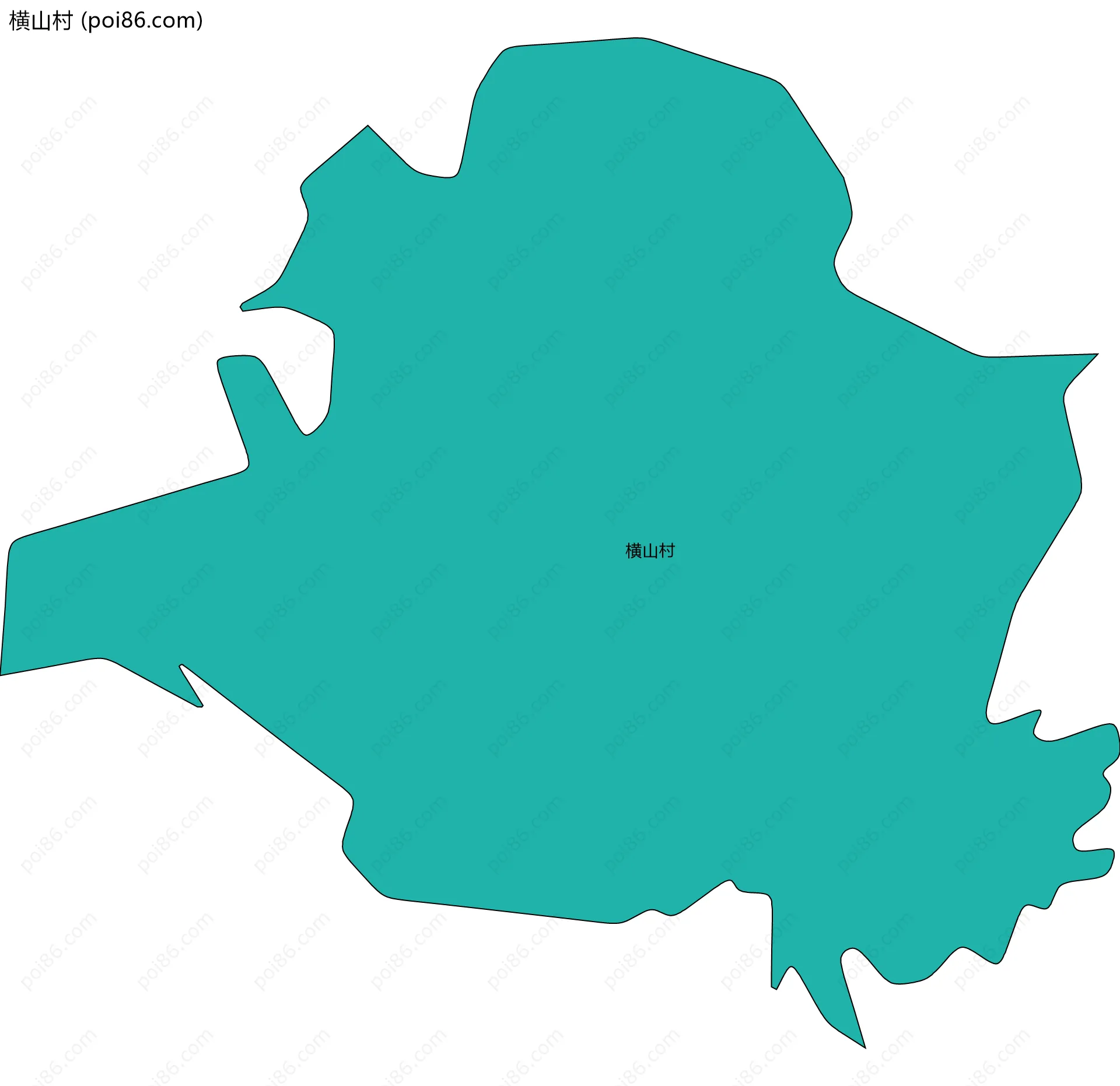 横山村边界地图