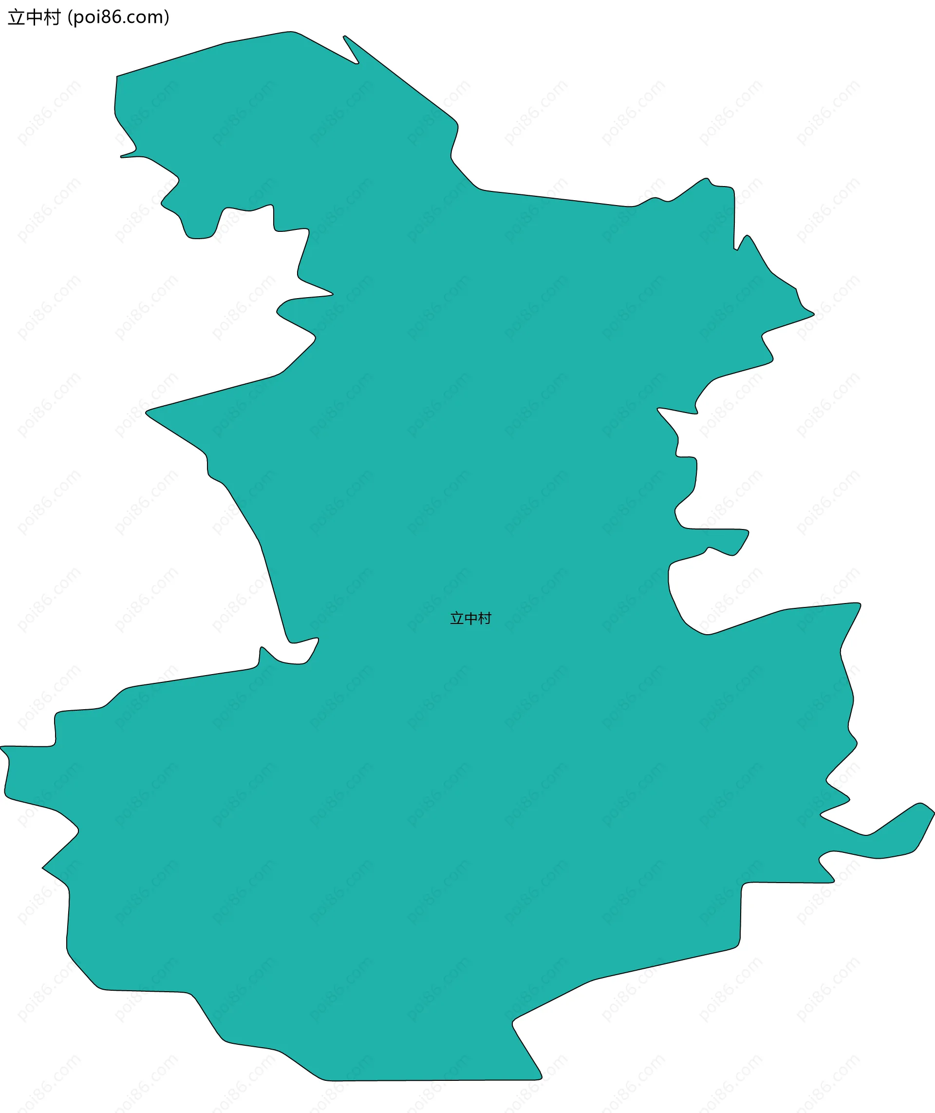 立中村边界地图