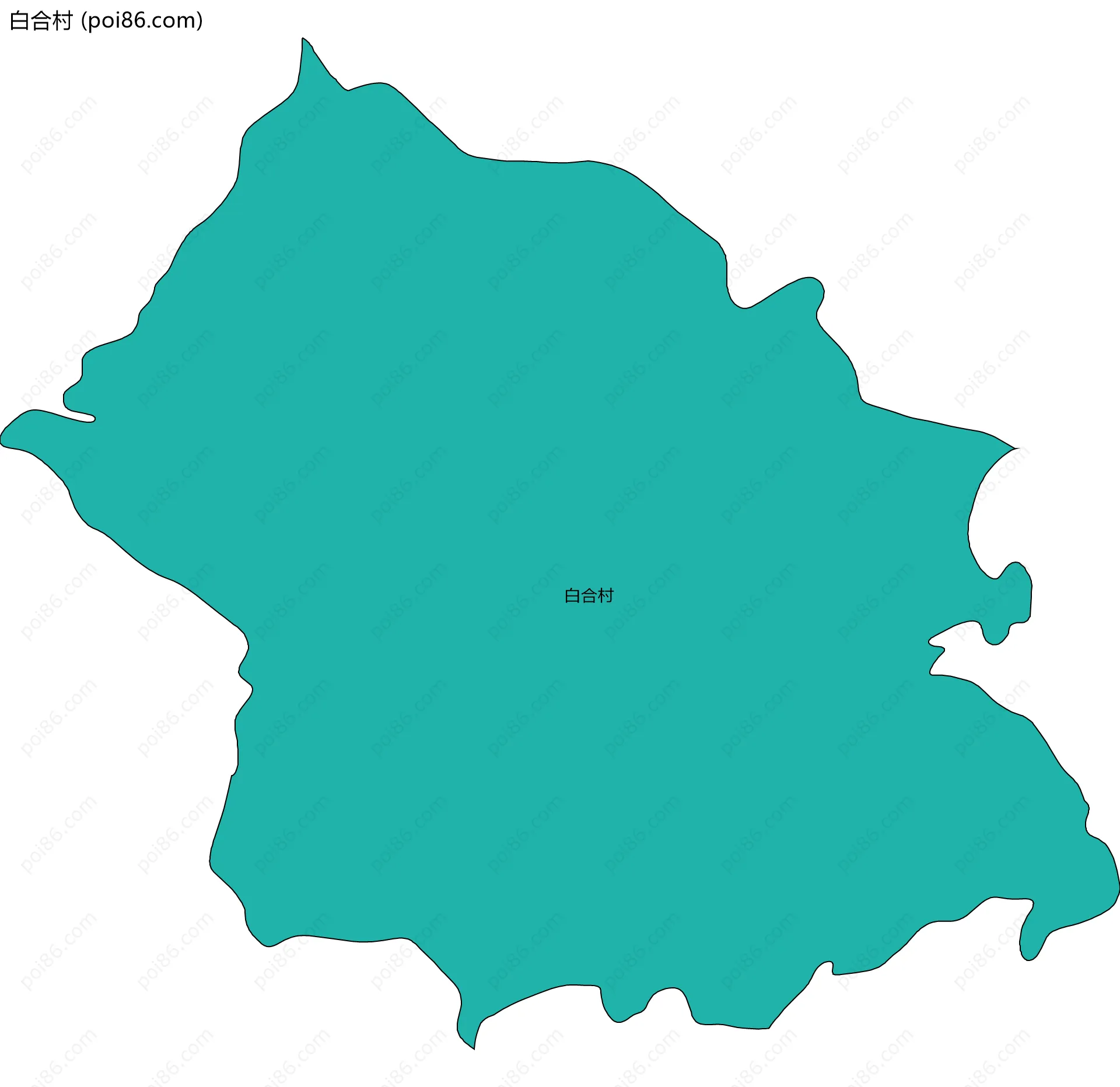 白合村边界地图