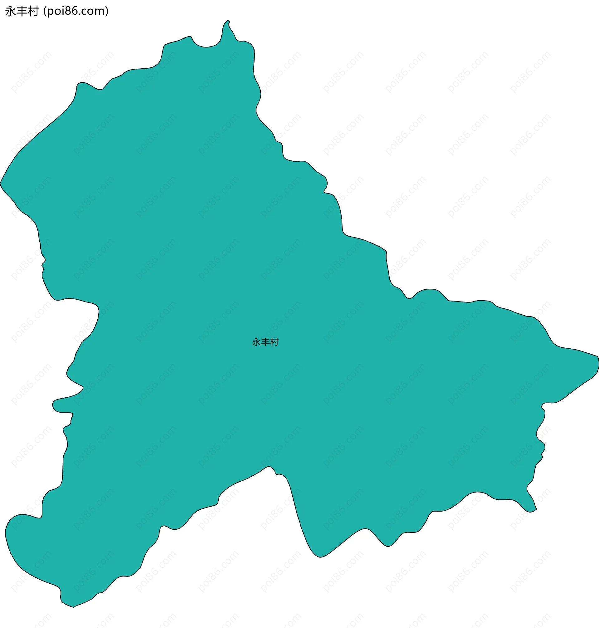 永丰村边界地图
