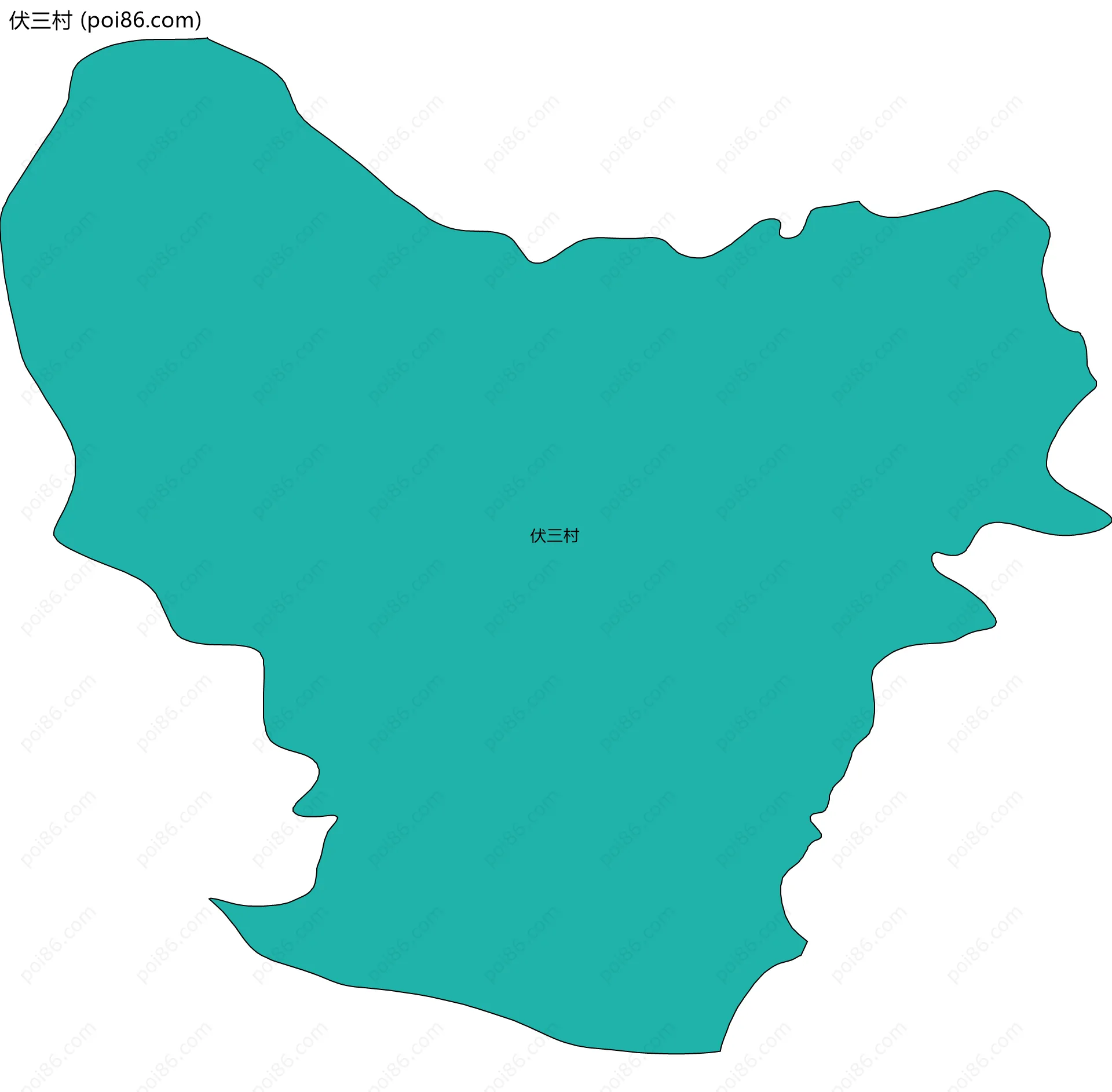 伏三村边界地图