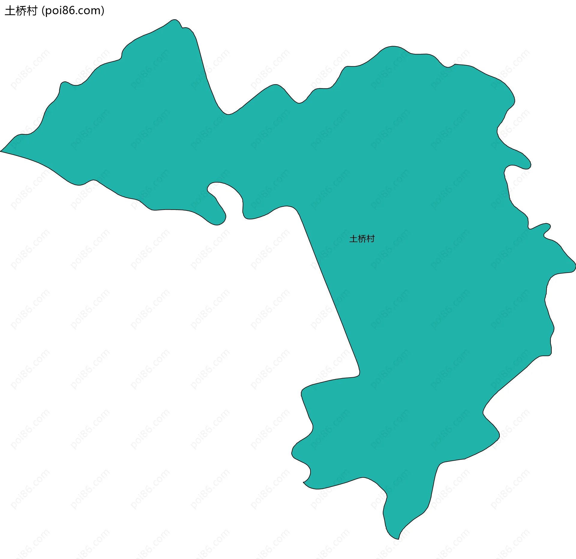 土桥村边界地图